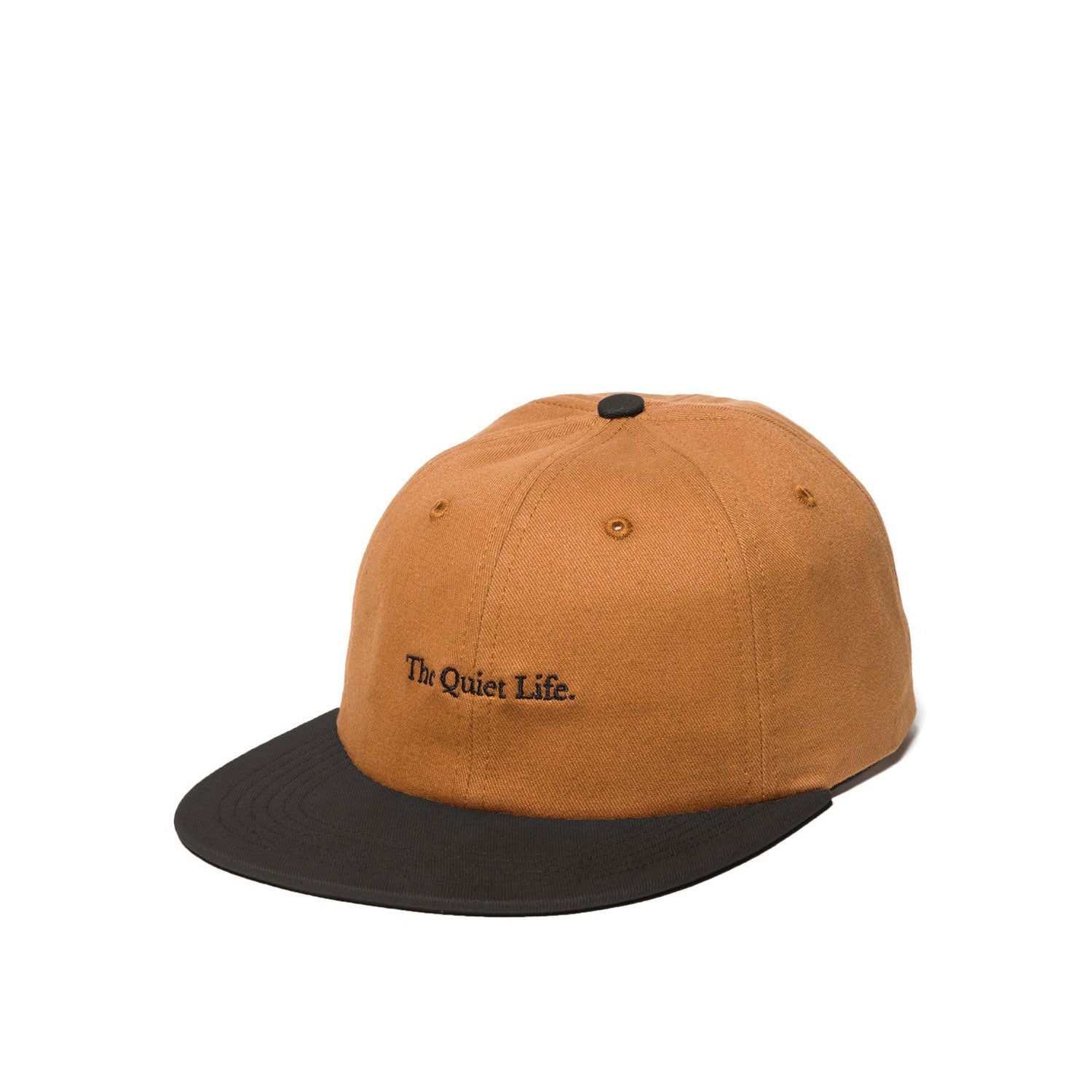 Quiet Life Serif Polo Hat Made In USA, caramel/black — available at Norwood