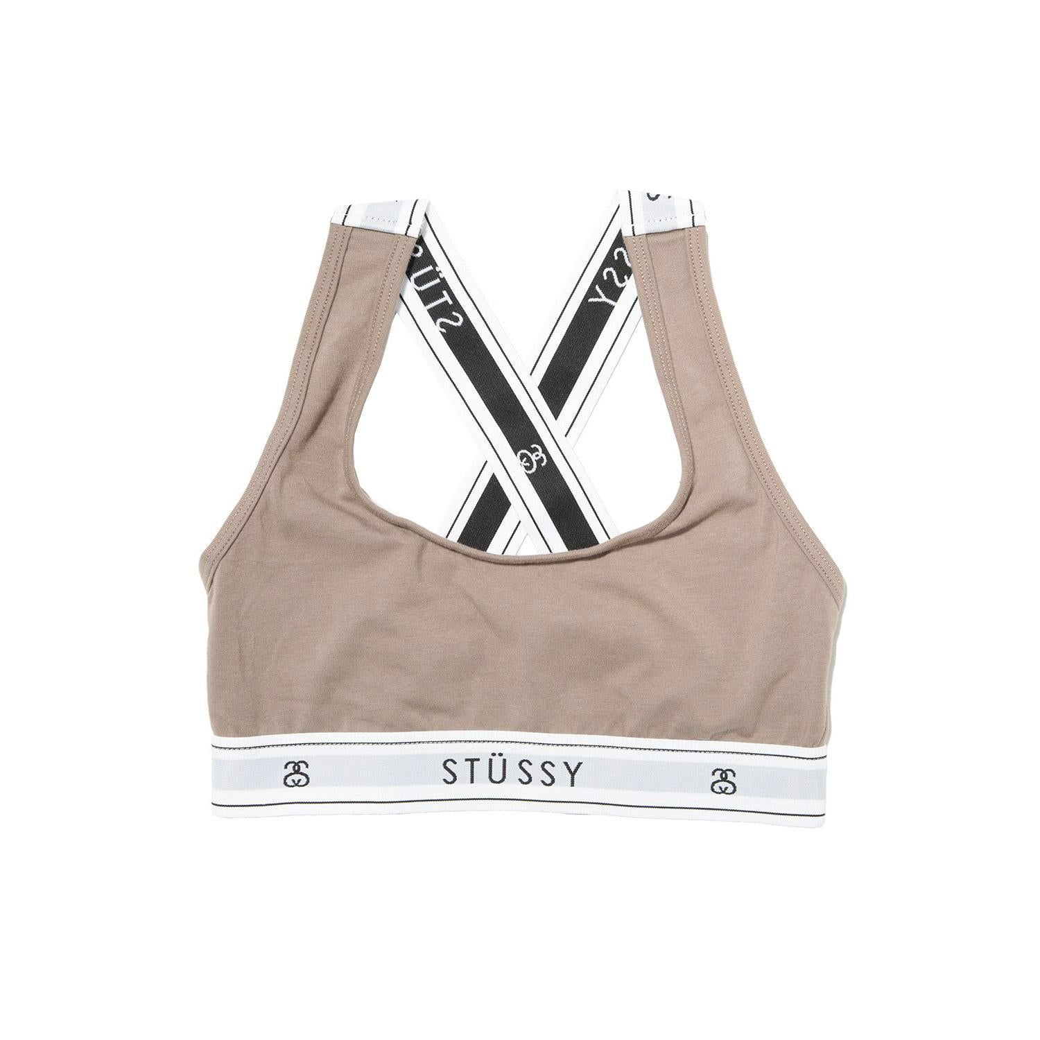 Stussy Womens Cross Back crop bra top — available at Norwood