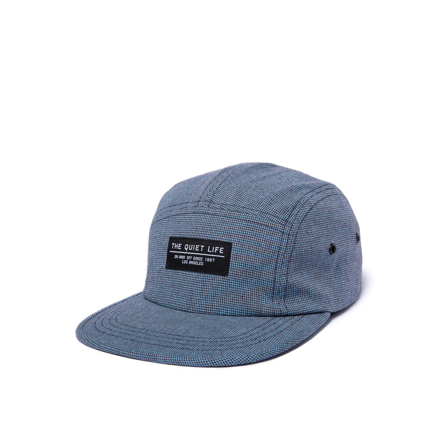 Quiet Life Regent 5 Panel Camper Hat, blue/brown — available at Norwood