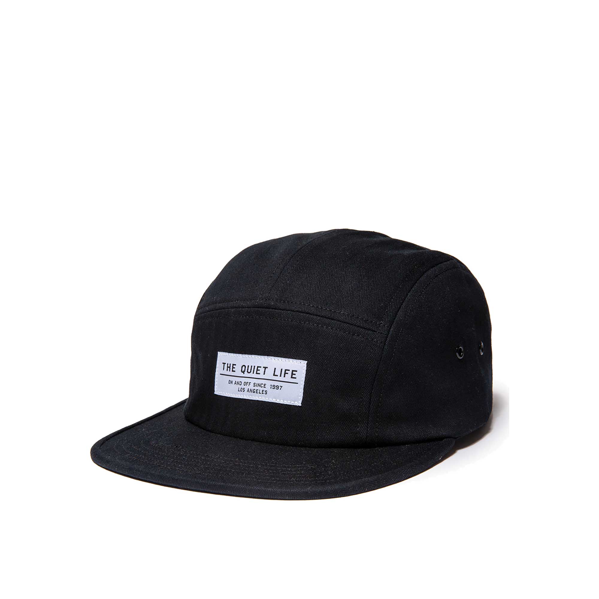 Quiet Life Herringbone 5 Panel Camper Hat - Made In USA, Black — available at Norwood