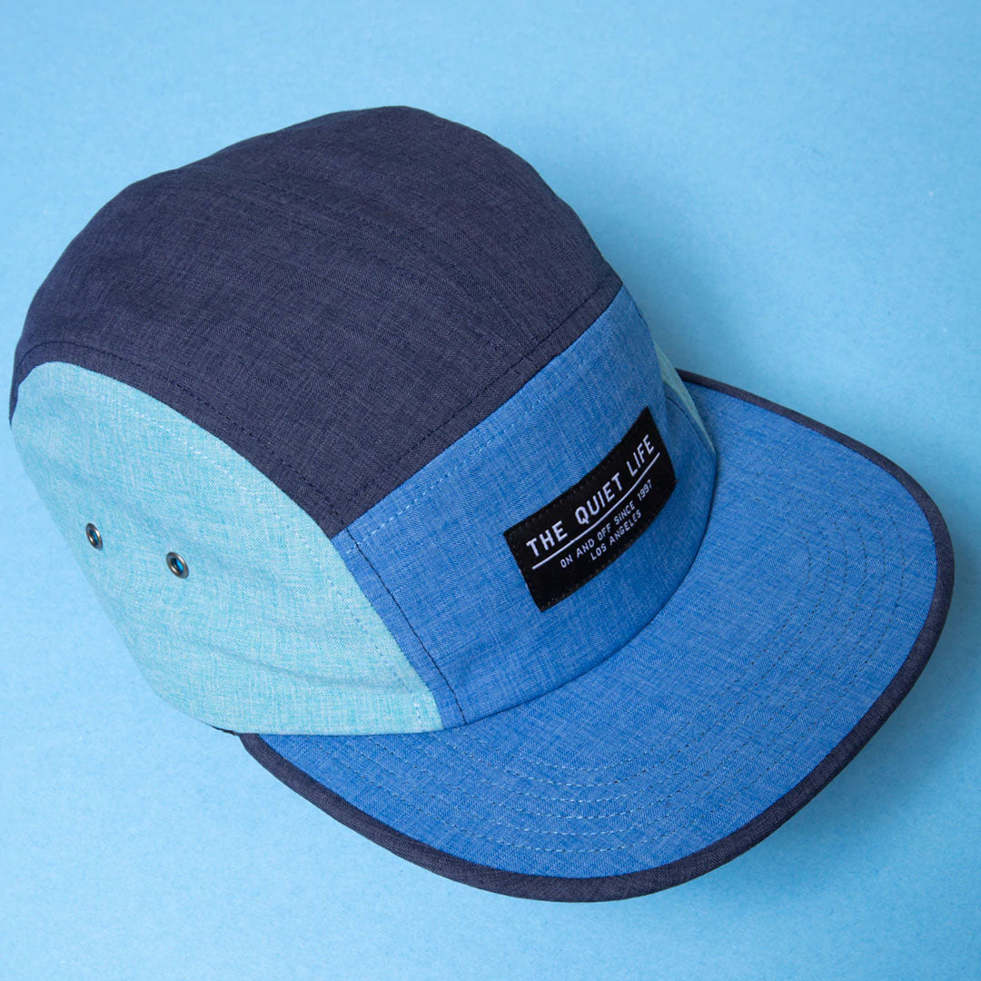 The Quiet Life Aruba 5 Panel Camper Hat - Made In Usa, Blue — available at Norwood