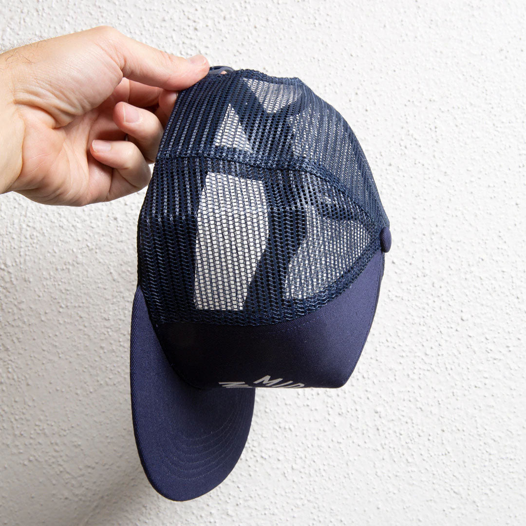 The Quiet Life Middle Of Nowhere Trucker Hat - Made In Usa, Navy — available at Norwood