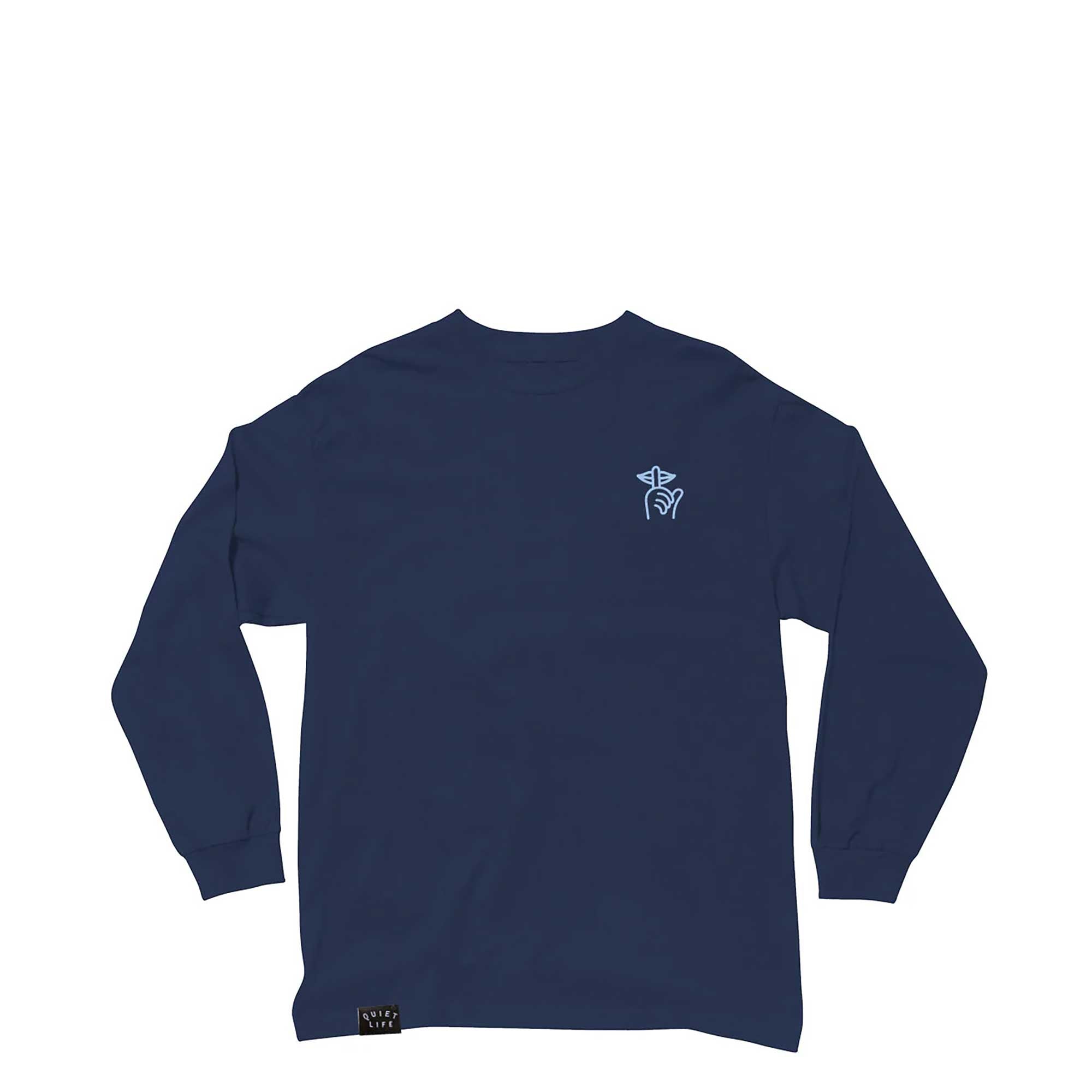 The Quiet Life Shhh Embroidery Long Sleeve T - Made In Usa — available at Norwood