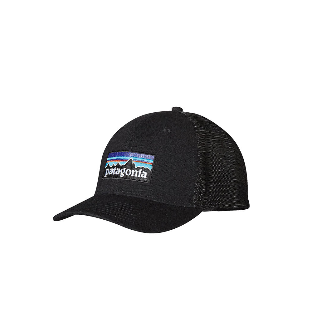 Patagonia P-6 Logo LoPro Trucker Hat, black — available at Norwood