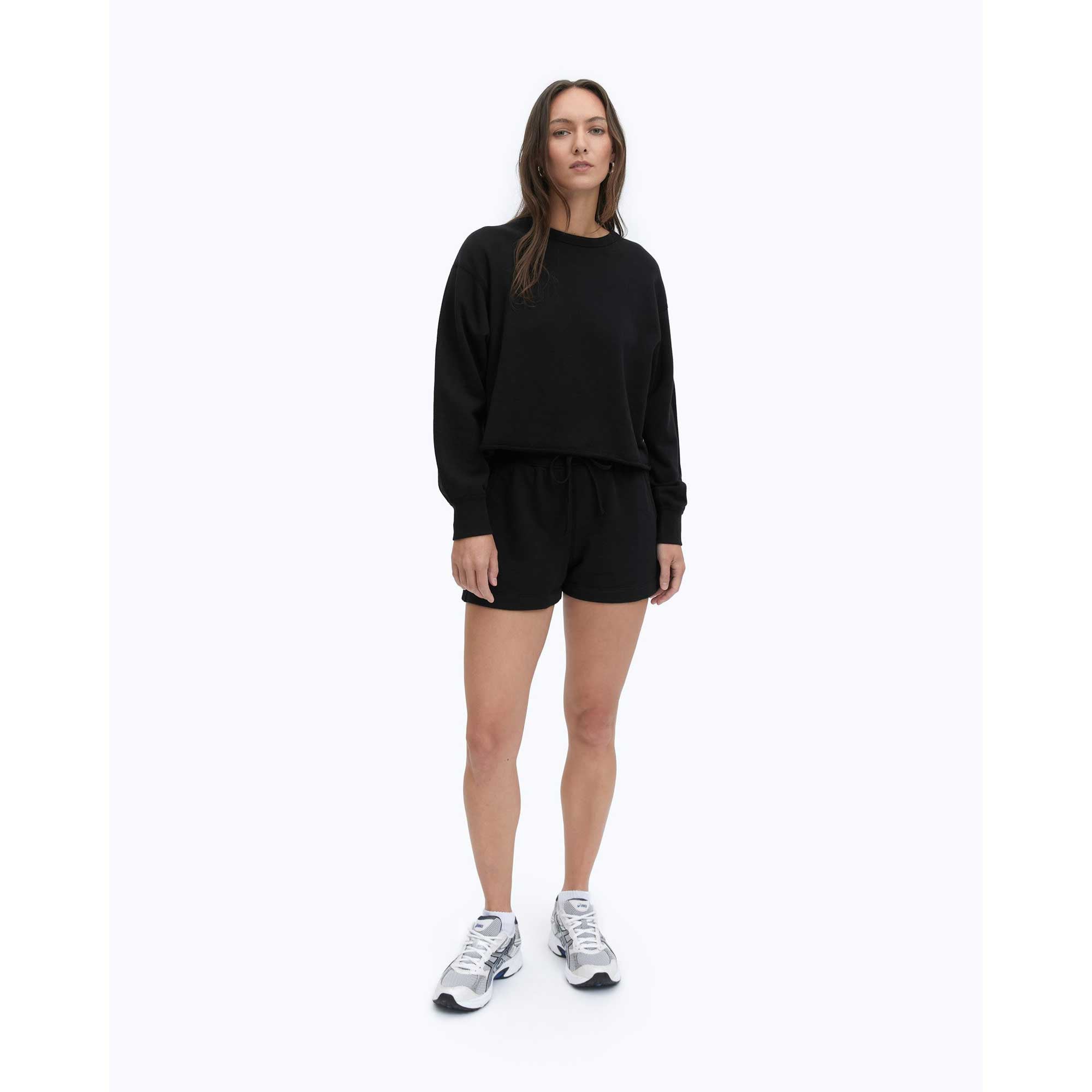 Reigning Champ Womens Cut-off Crewneck Lightweight Terry — available at Norwood