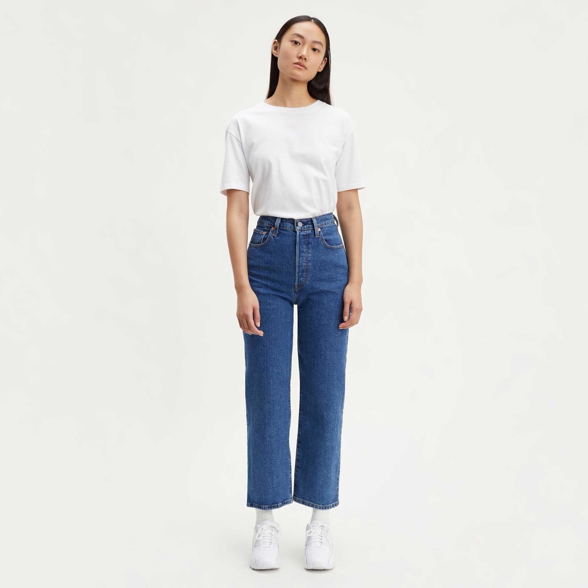 Levi's Womens Ribcage Straight Ankle denim — available at Norwood