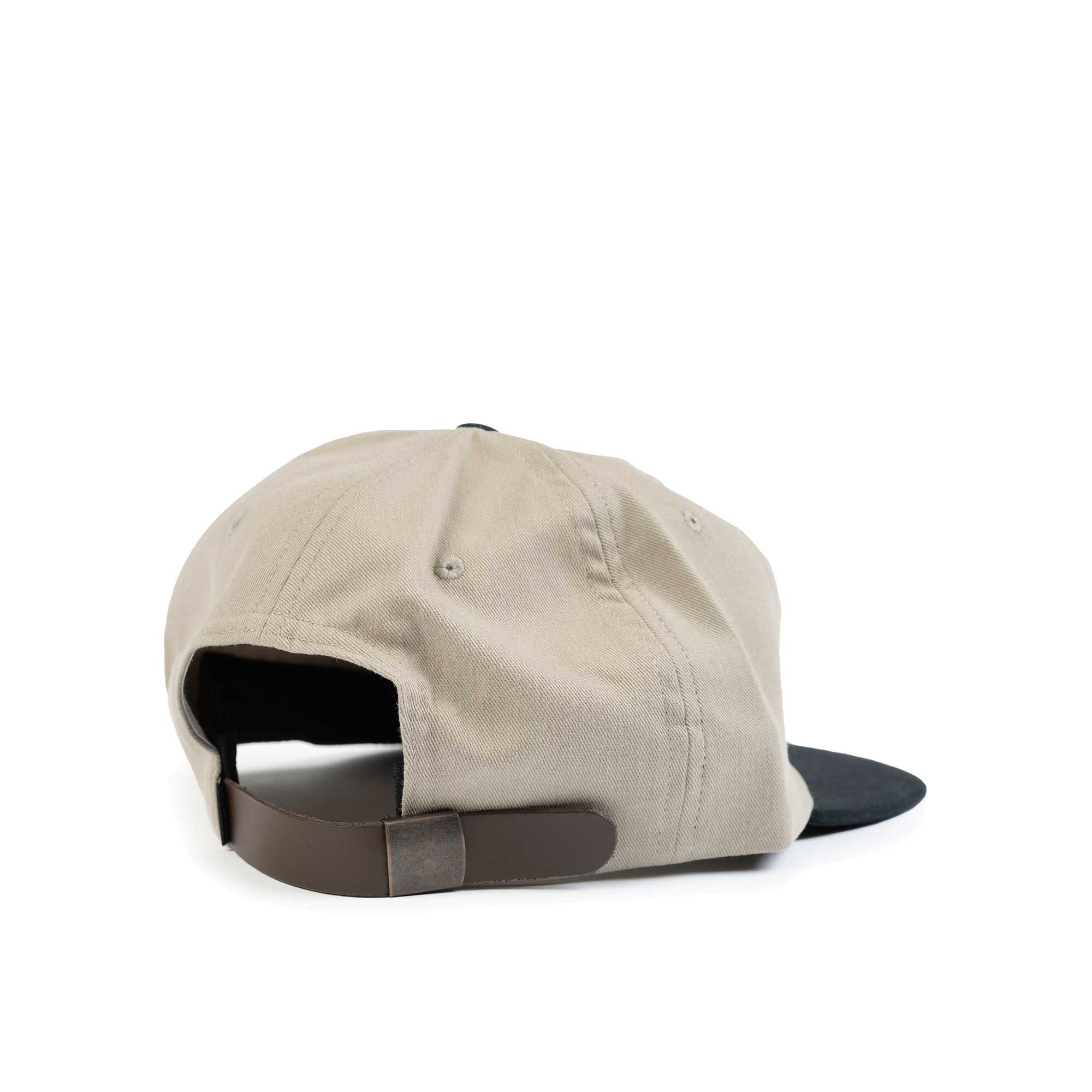 The Quiet Life Shhh Patch Polo Hat, Stone/Black — available at Norwood
