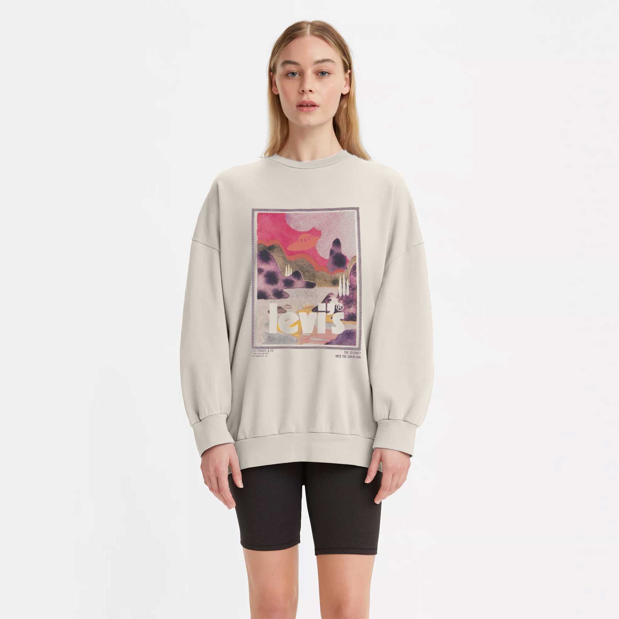 Levi's Womens Graphic Prism Crew — available at Norwood