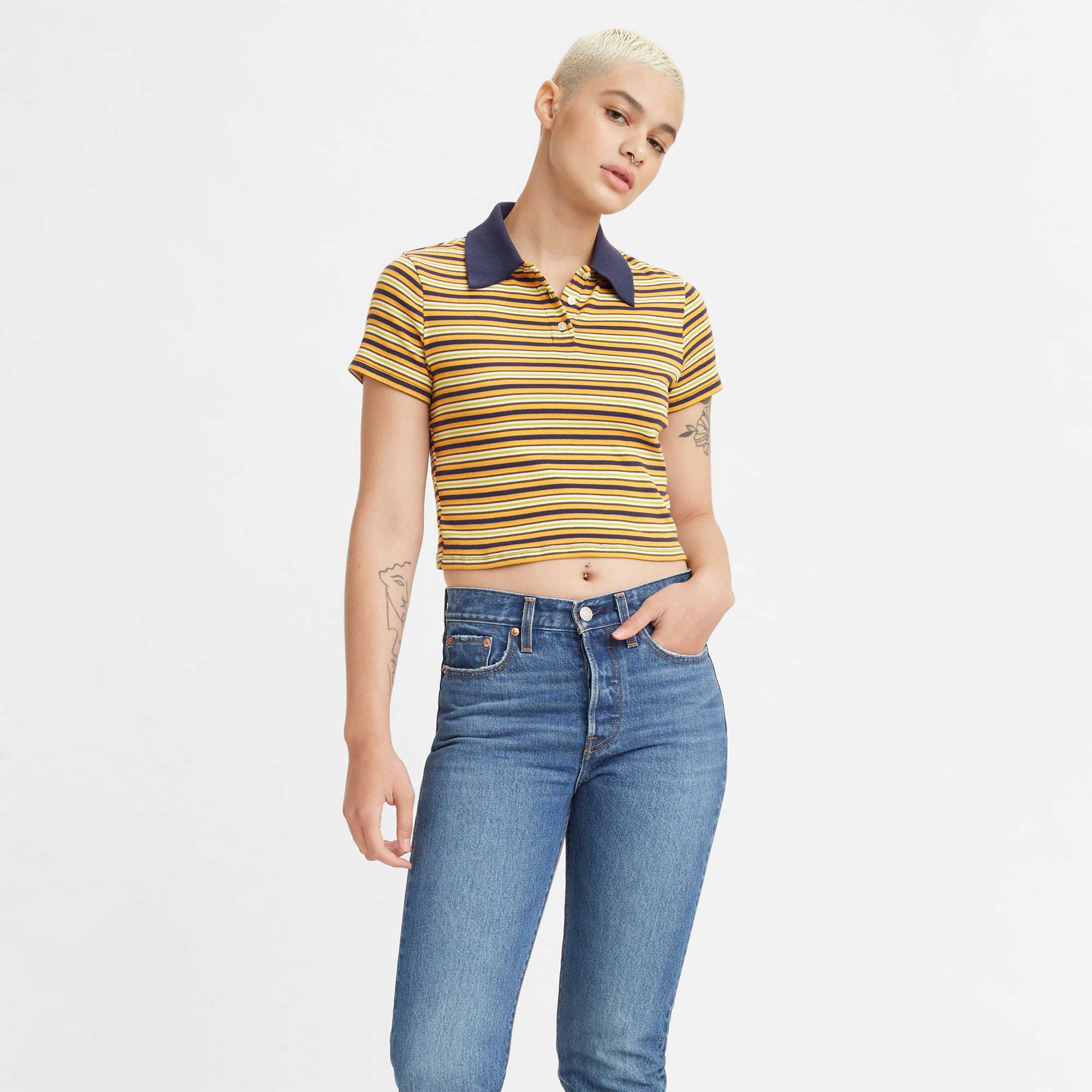 Levis Womens Jeni Cropped Polo — available at Norwood
