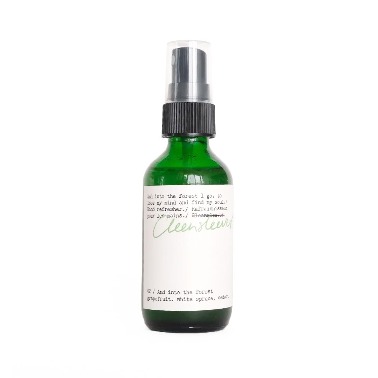 CleenSleeves And Into the Forest hand refresher — available at Norwood
