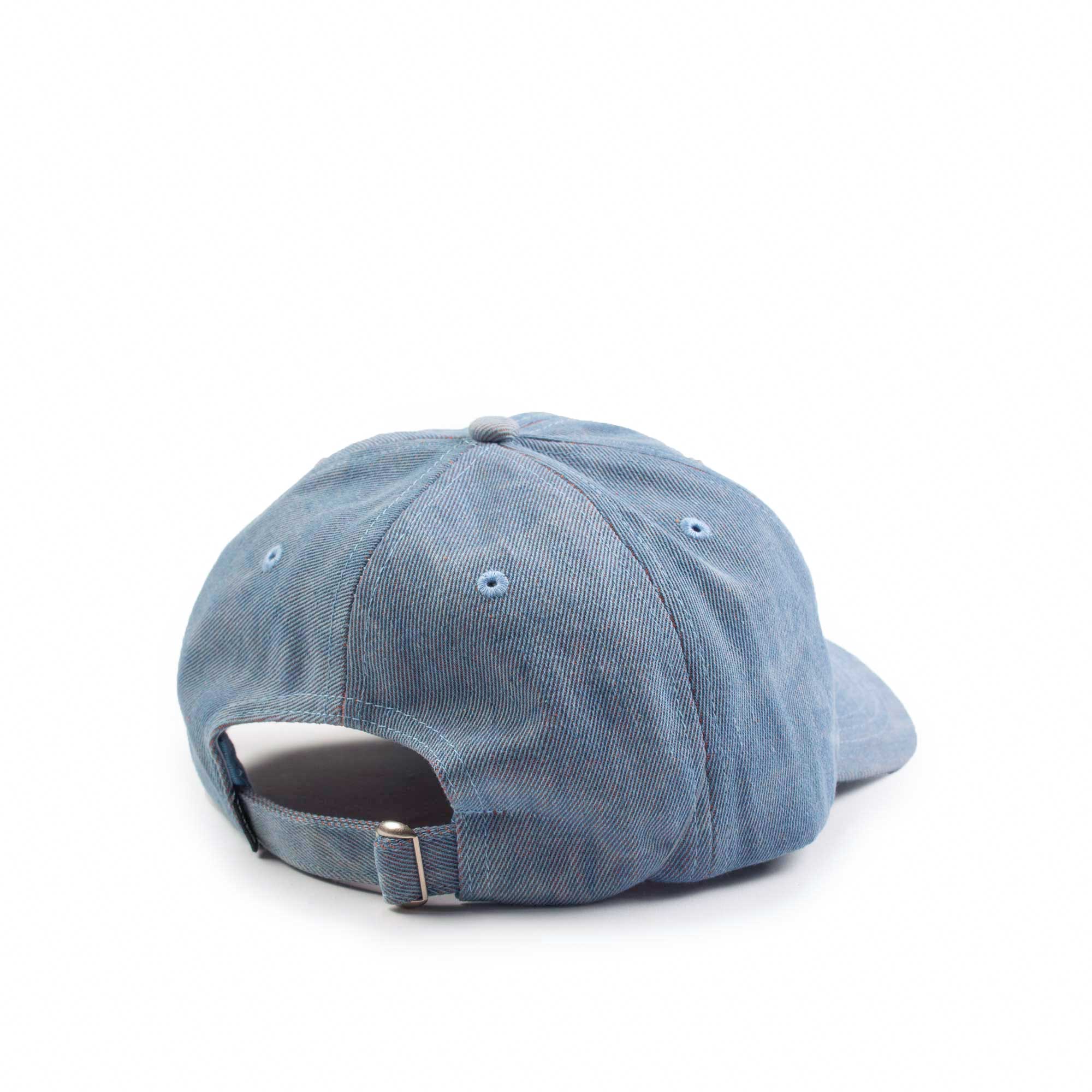 Quiet Life Camera dad hat, light denim tie dye — available at Norwood