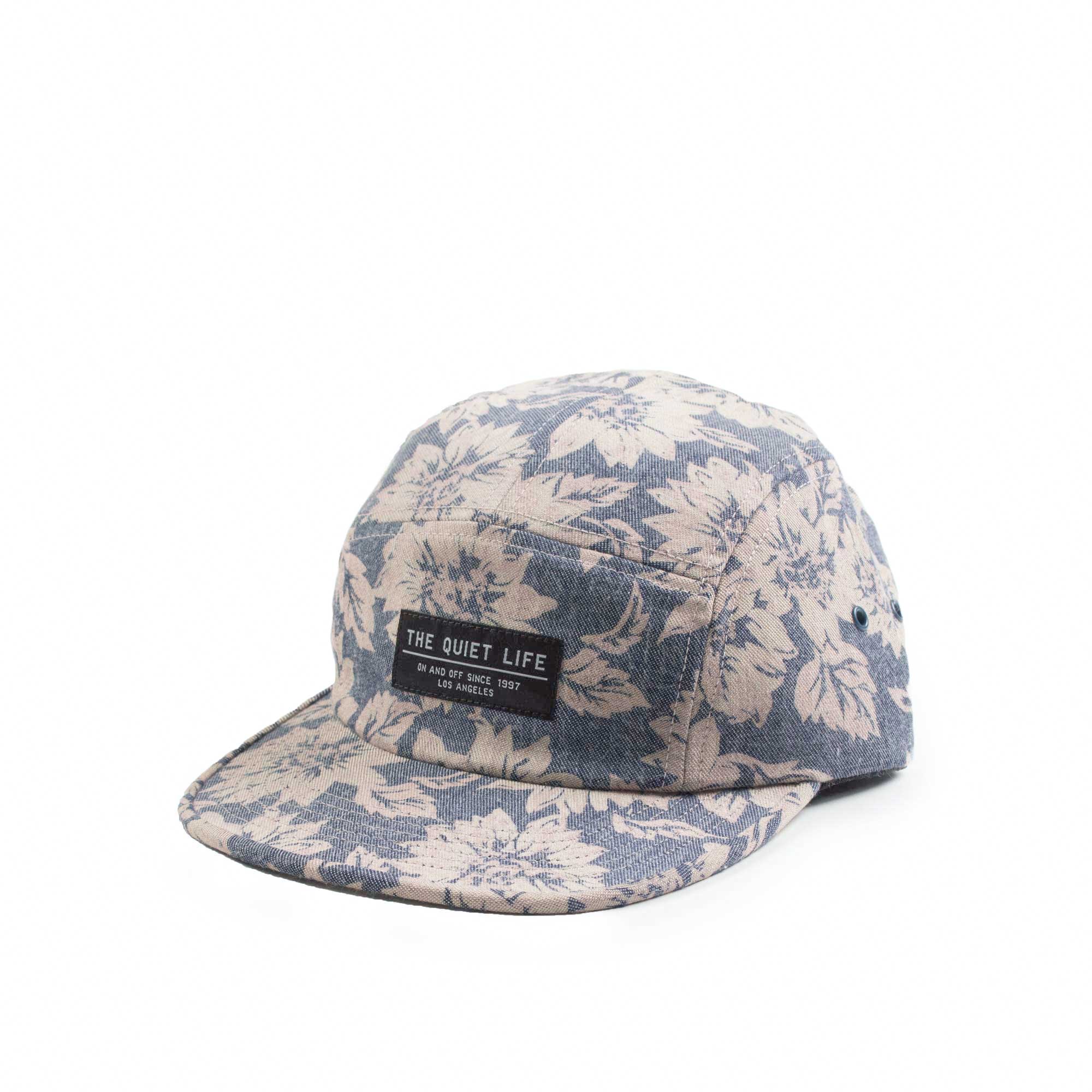 Quiet Life Denim Floral 5 Panel Camper Hat, floral — available at Norwood