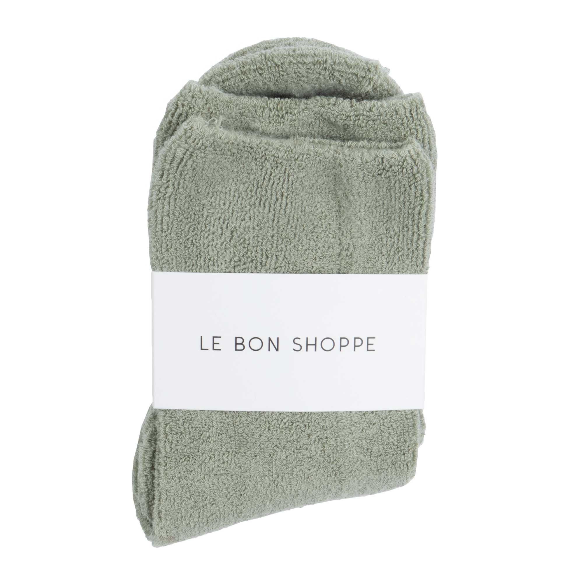 Le Bon Shoppe Cloud Socks, Matcha — available at Norwood