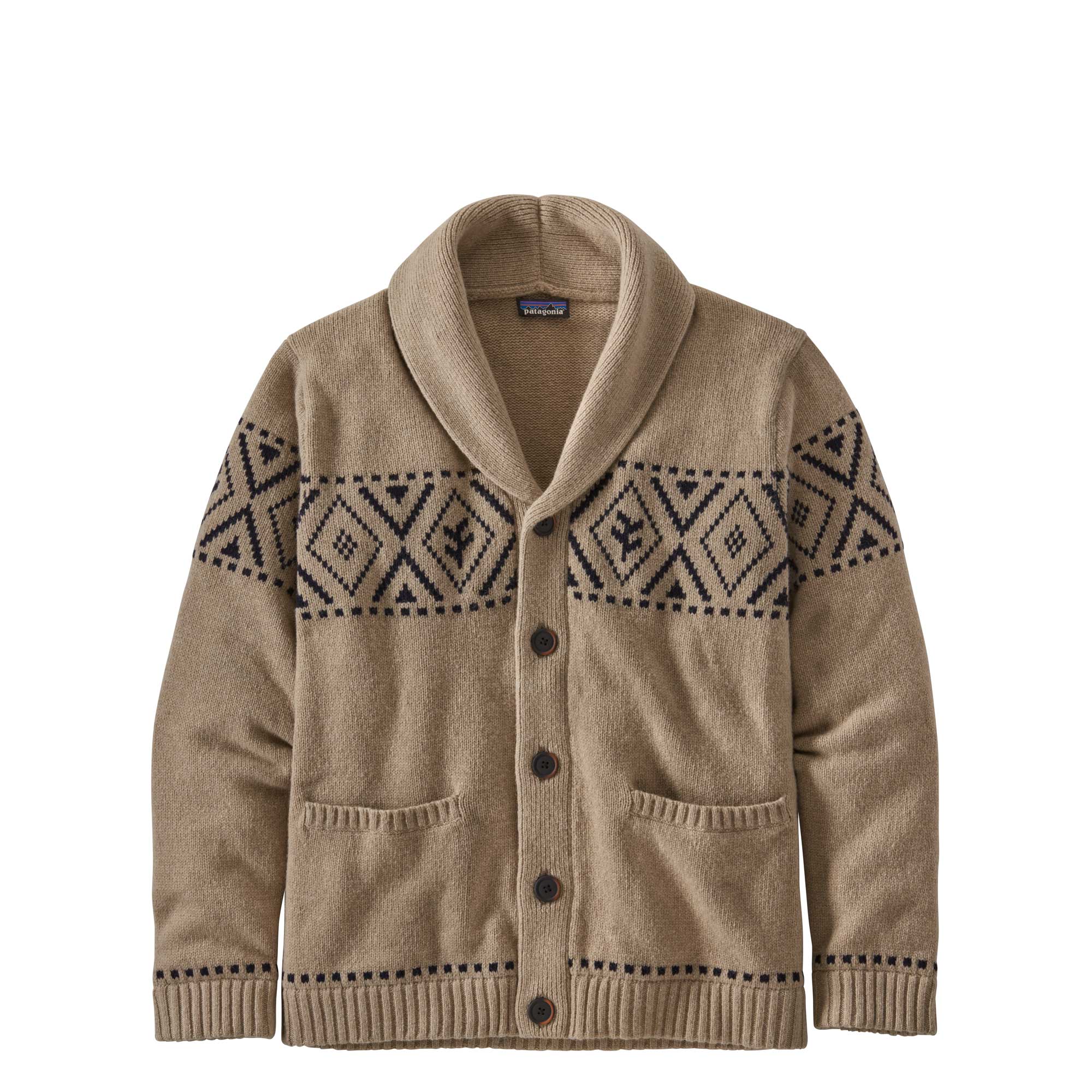 Patagonia Mens Recycled Wool Shawl-collar Cardigan — available at Norwood