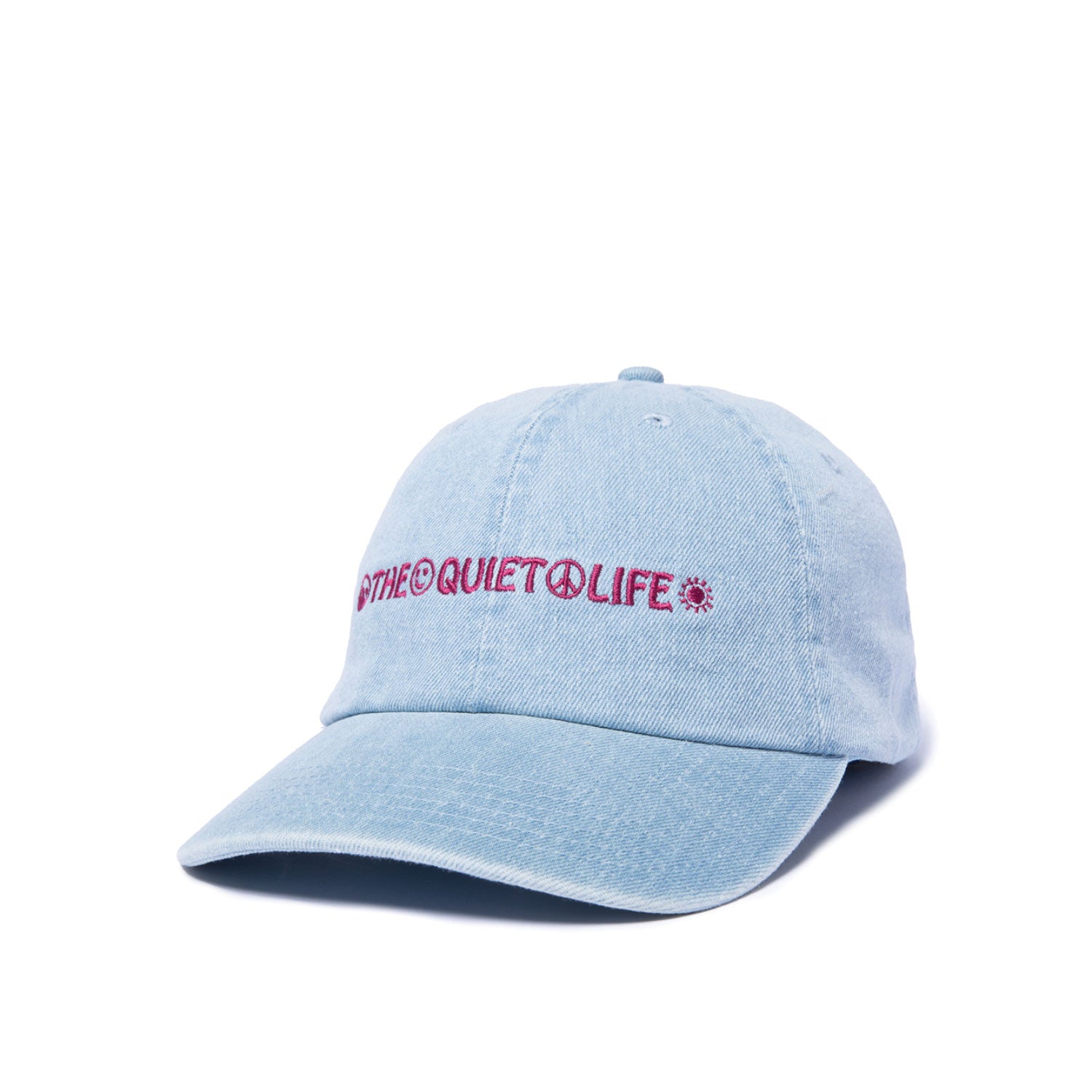 The Quiet Life Symbols Dad Hat, light denim — available at Norwood