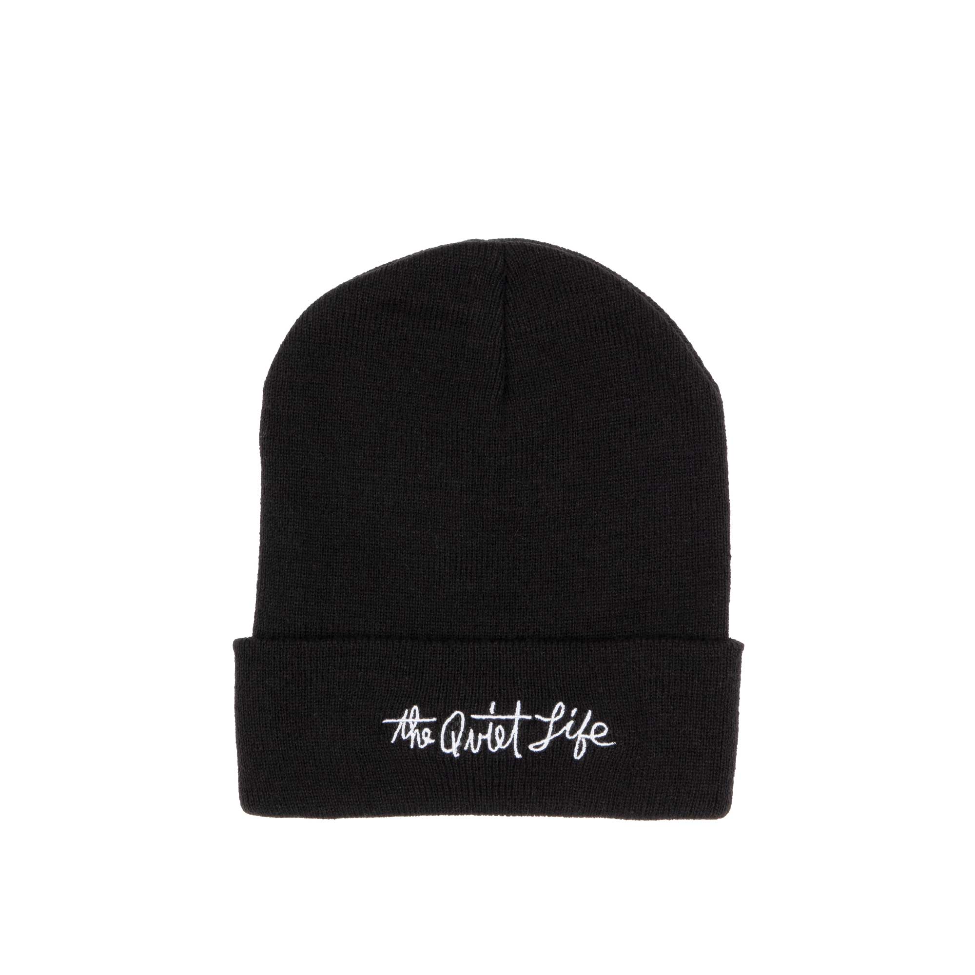 The Quiet Life Horizon Script Beanie, black — available at Norwood
