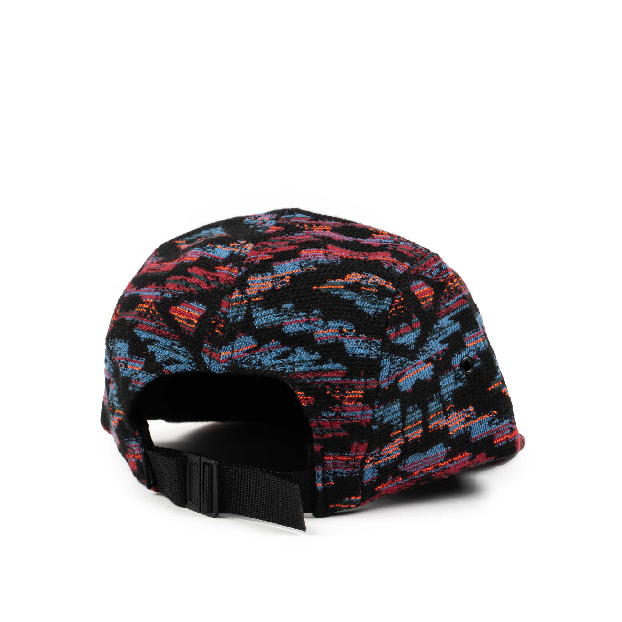 The Quiet Life Tapestry 5 Panel Camper Hat, black — available at Norwood