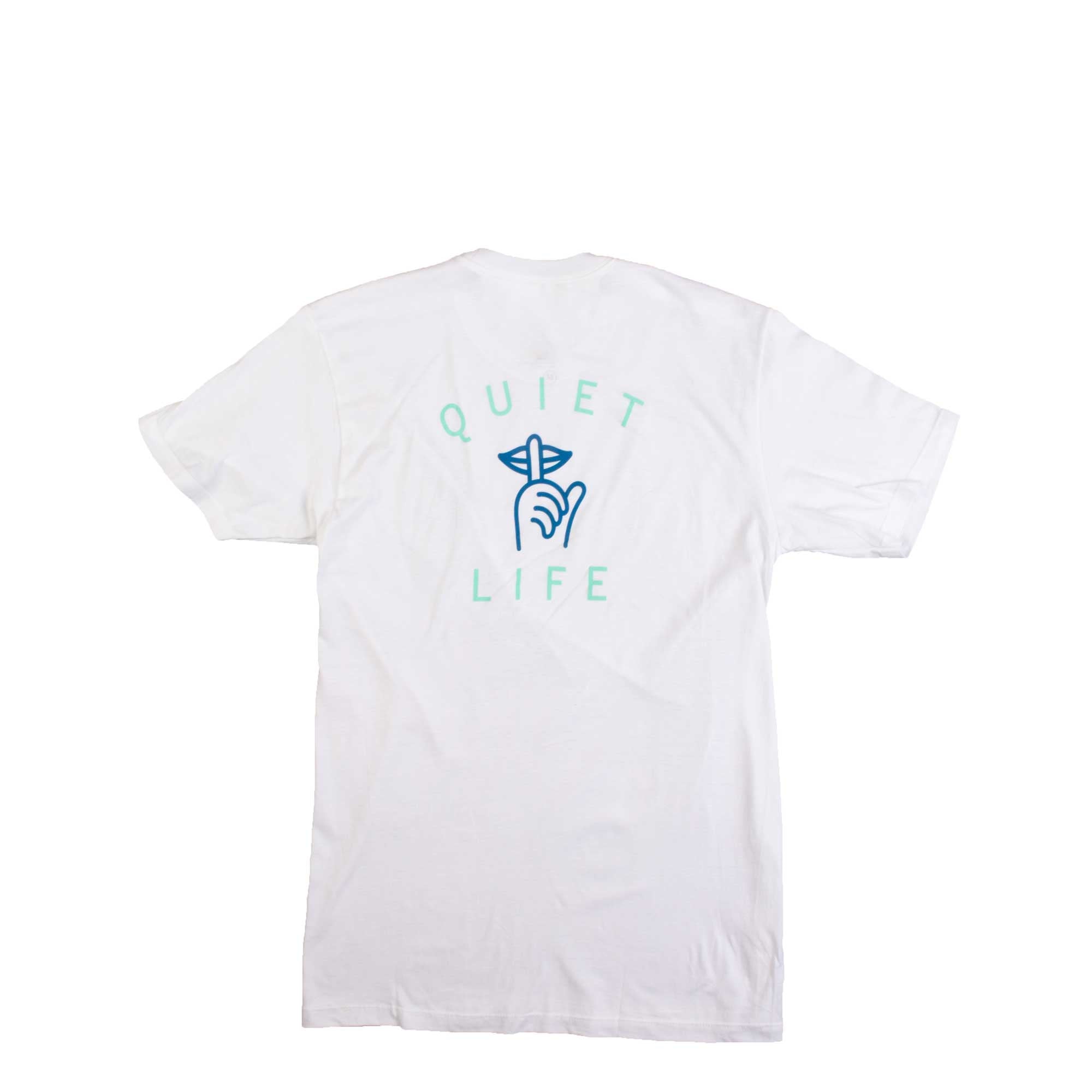 Quiet Life Shhh Logo premium tee — available at Norwood
