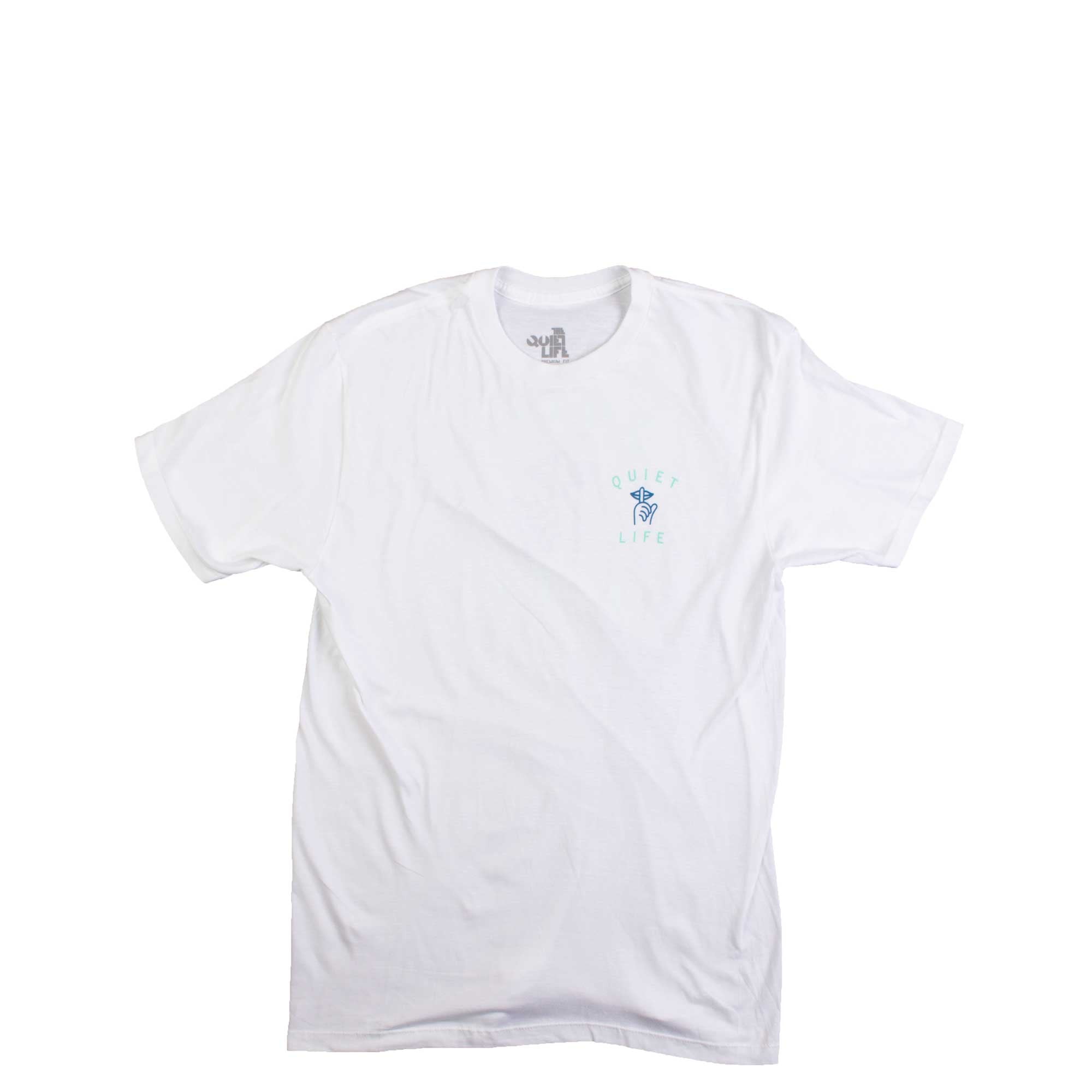Quiet Life Shhh Logo premium tee — available at Norwood