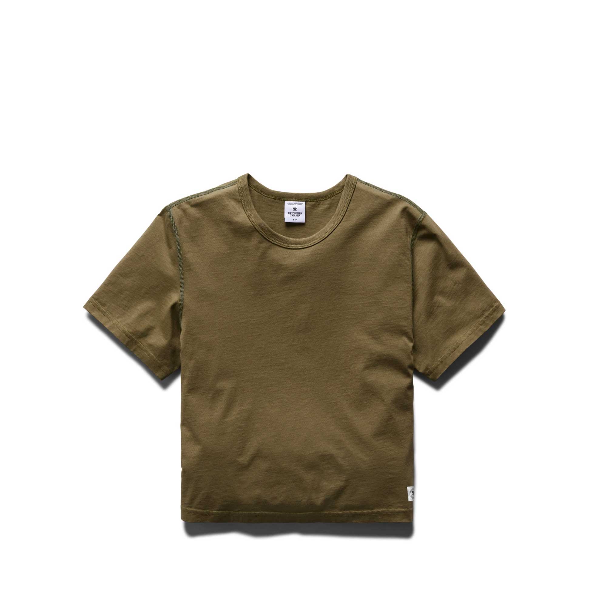 Reigning Champ Womens Pima Jersey Box Fit T-shirt — available at Norwood