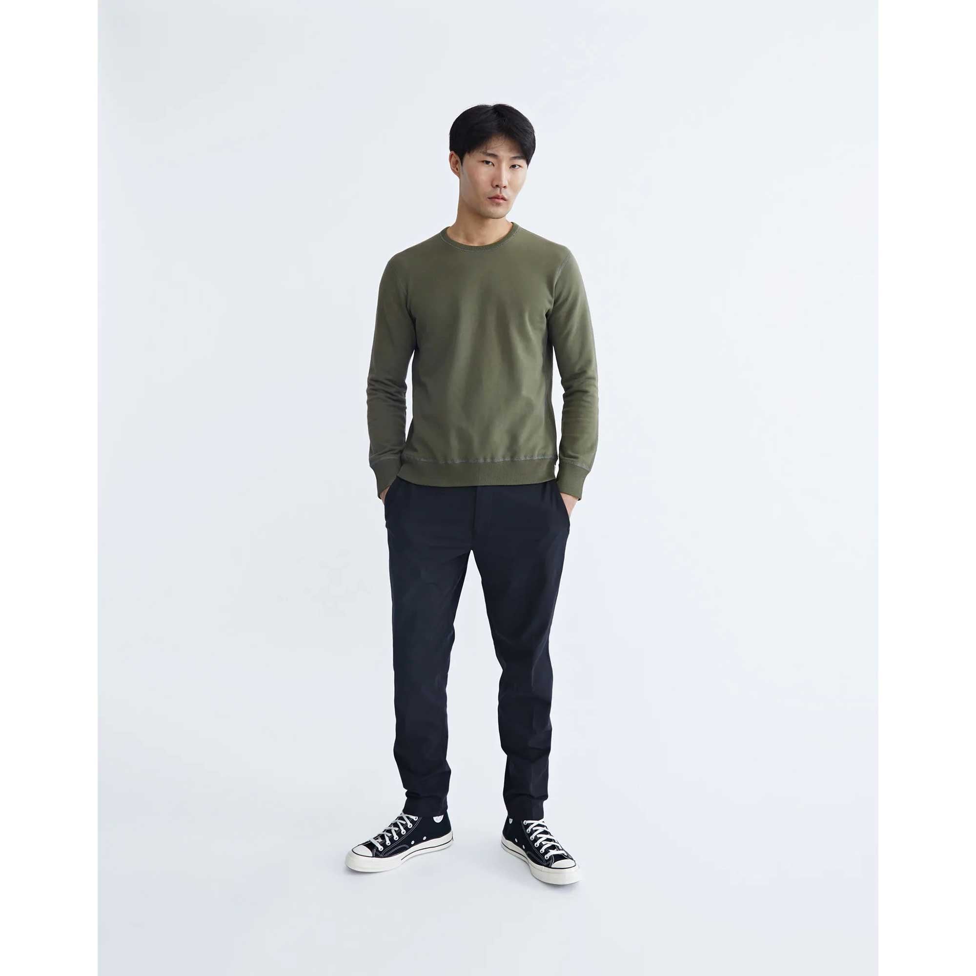 Reigning Champ Knit Mid Weight Terry Long Sleeve Crew Neck — available at Norwood