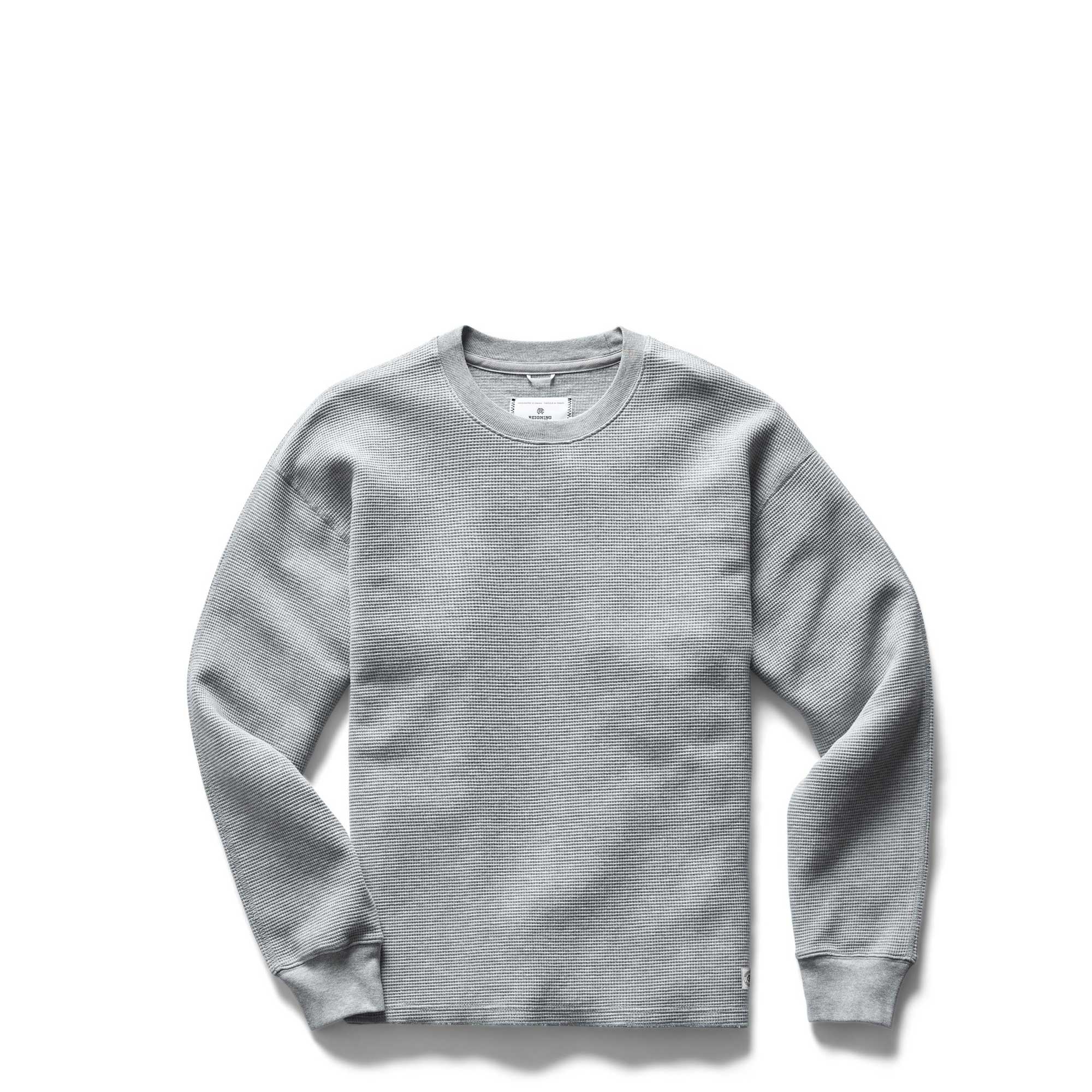 Reigning Champ Flatback Thermal Crewneck — available at Norwood