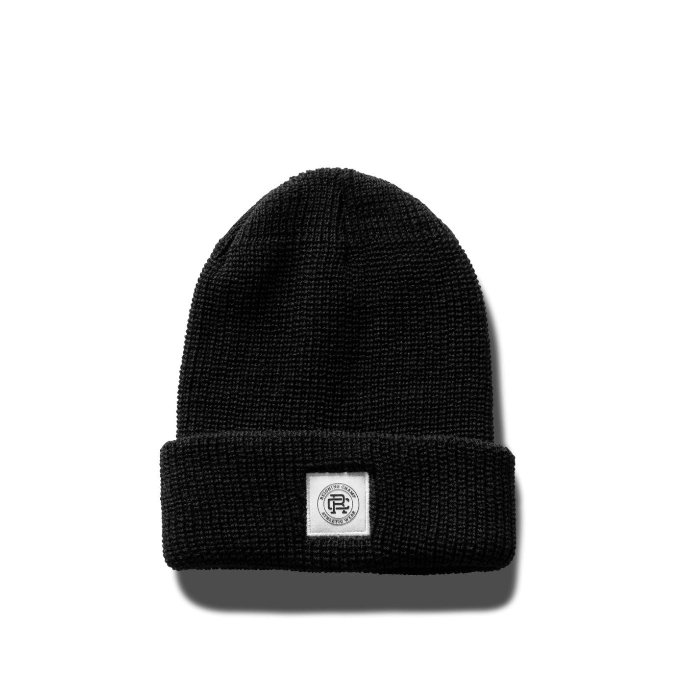 Reigning Champ Knit Merino Wool Beanie, Black — available at Norwood