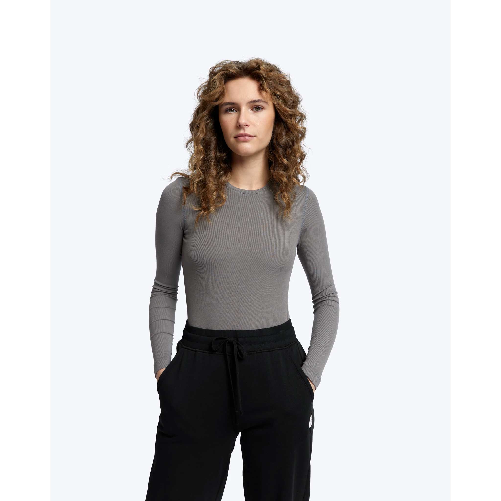 Reigning Champ Womens Modal Rib Long Sleeve — available at Norwood