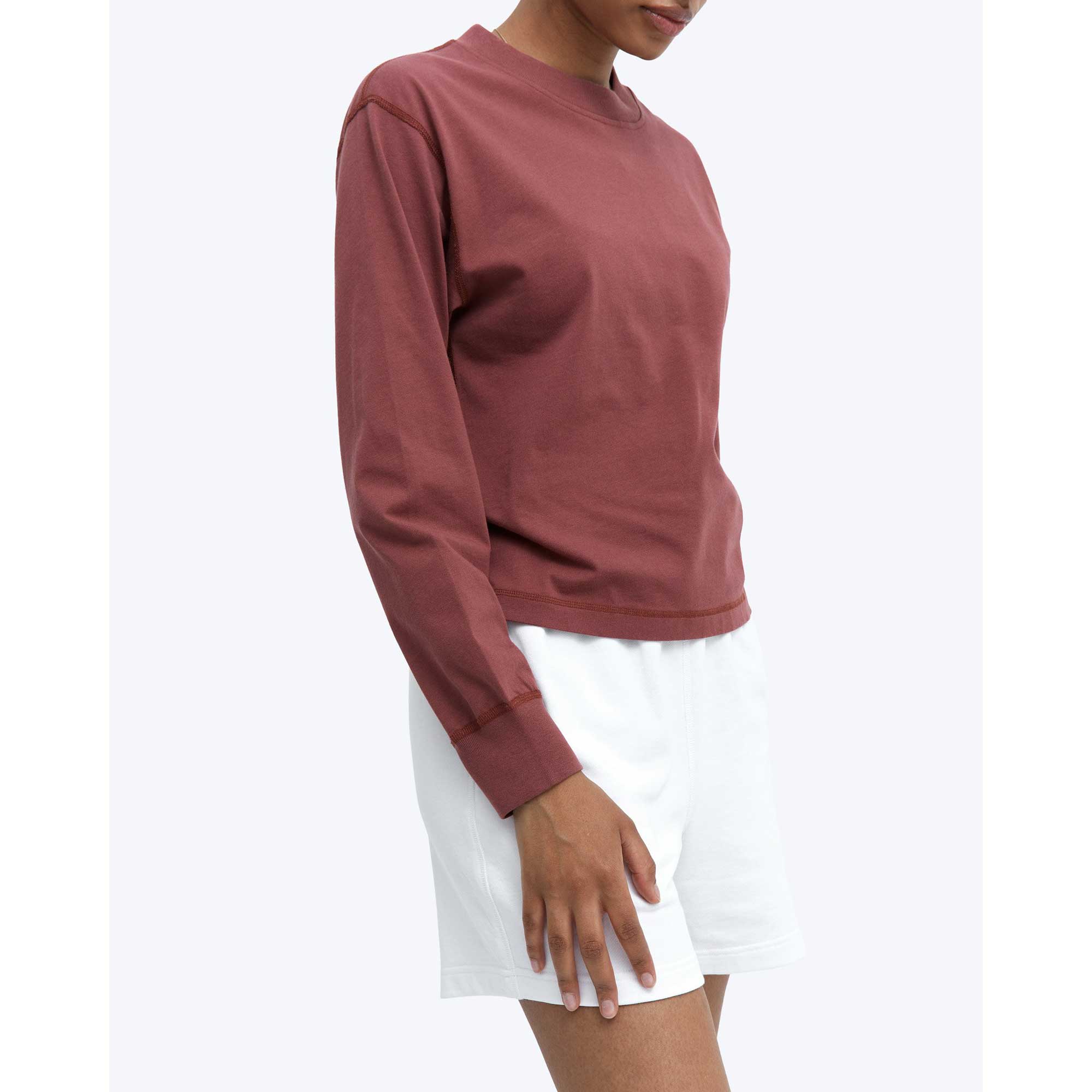 Reigning Champ Womens Mockneck Long Sleeve Midweight Jersey — available at Norwood