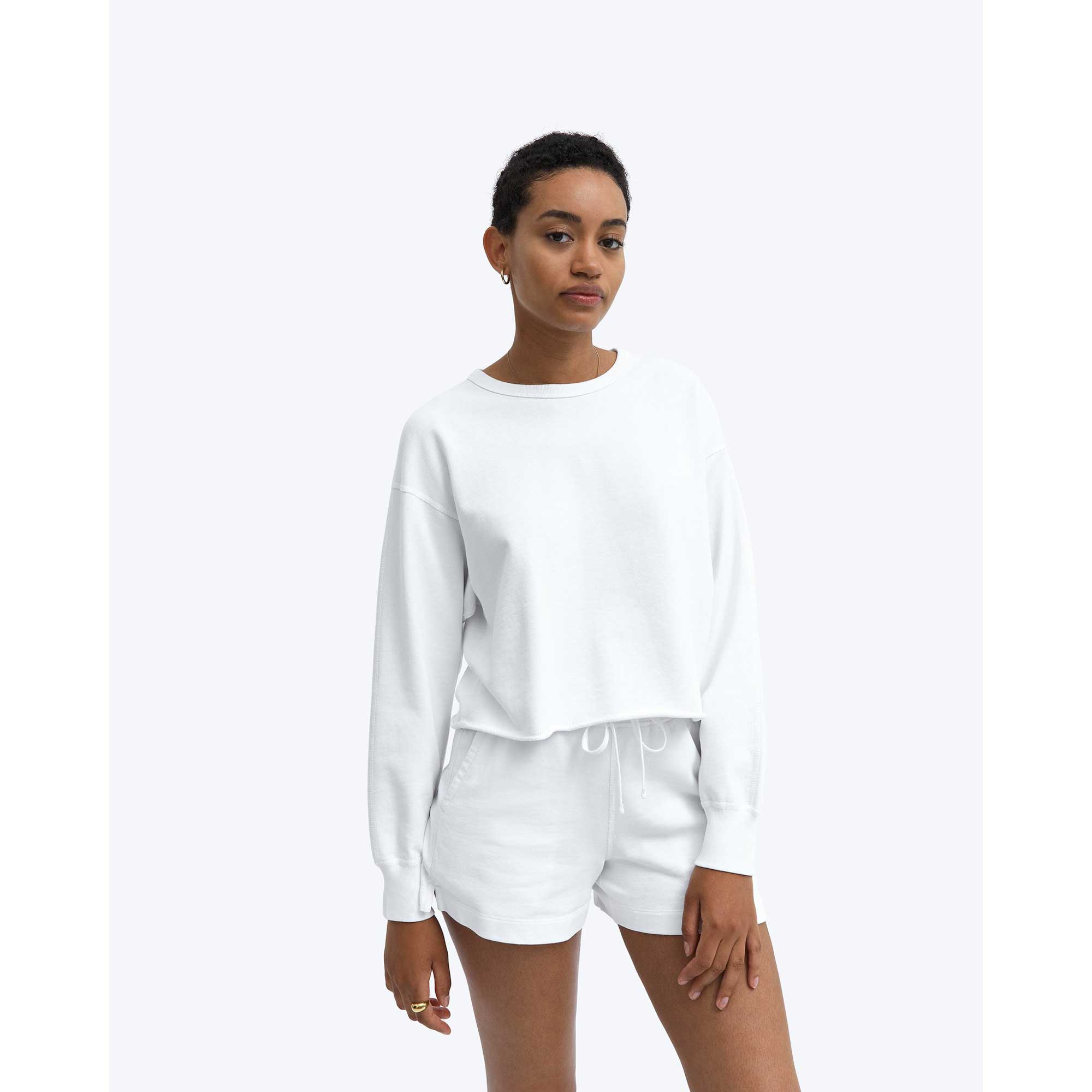 Reigning Champ Womens Cut-off Crewneck Lightweight Terry — available at Norwood