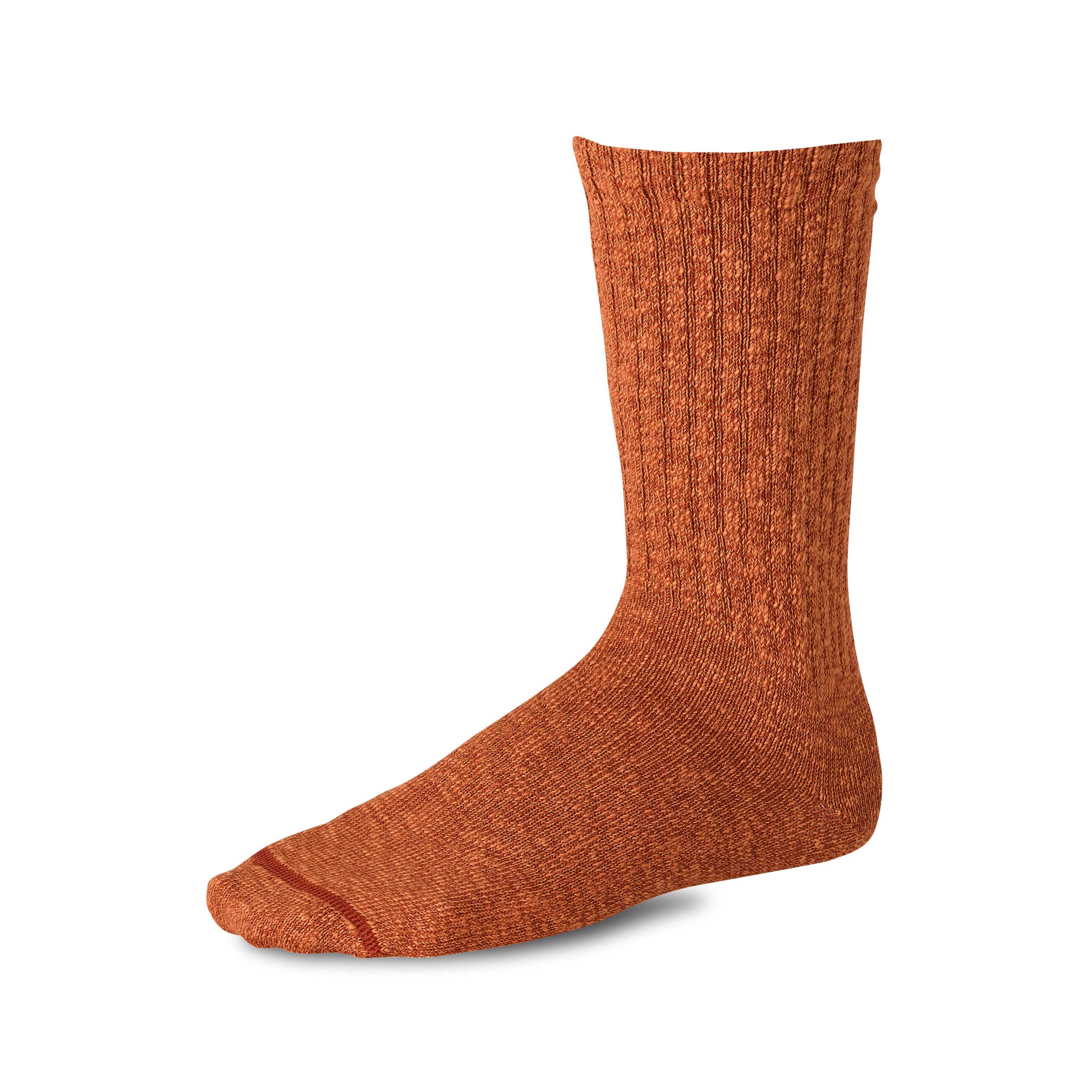 Red Wing Heritage Cotton Ragg Over Dyed Tonal Sock, rust/burgundy — available at Norwood