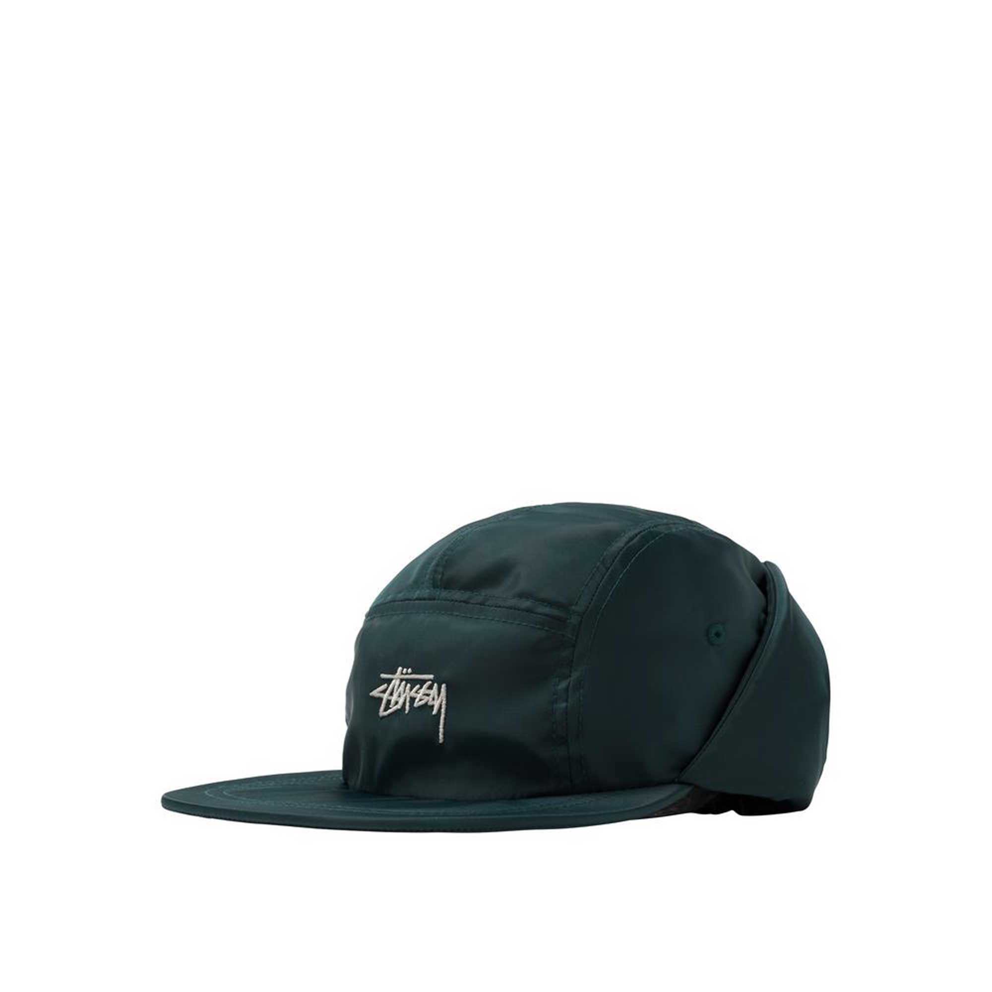 Stussy Stock Ear Flap Cam Cap, Green — available at Norwood