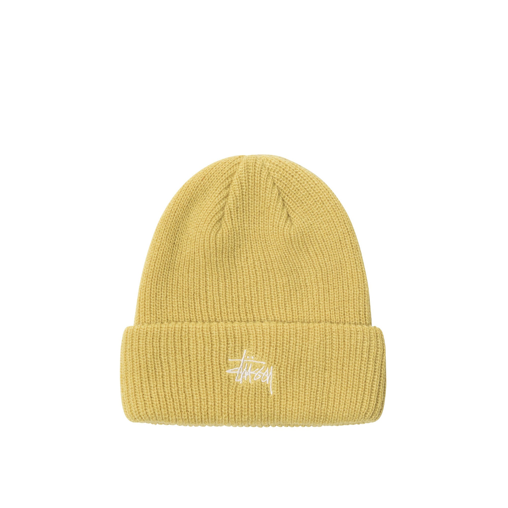 Stussy Basic Cuff Beanie, mustard — available at Norwood