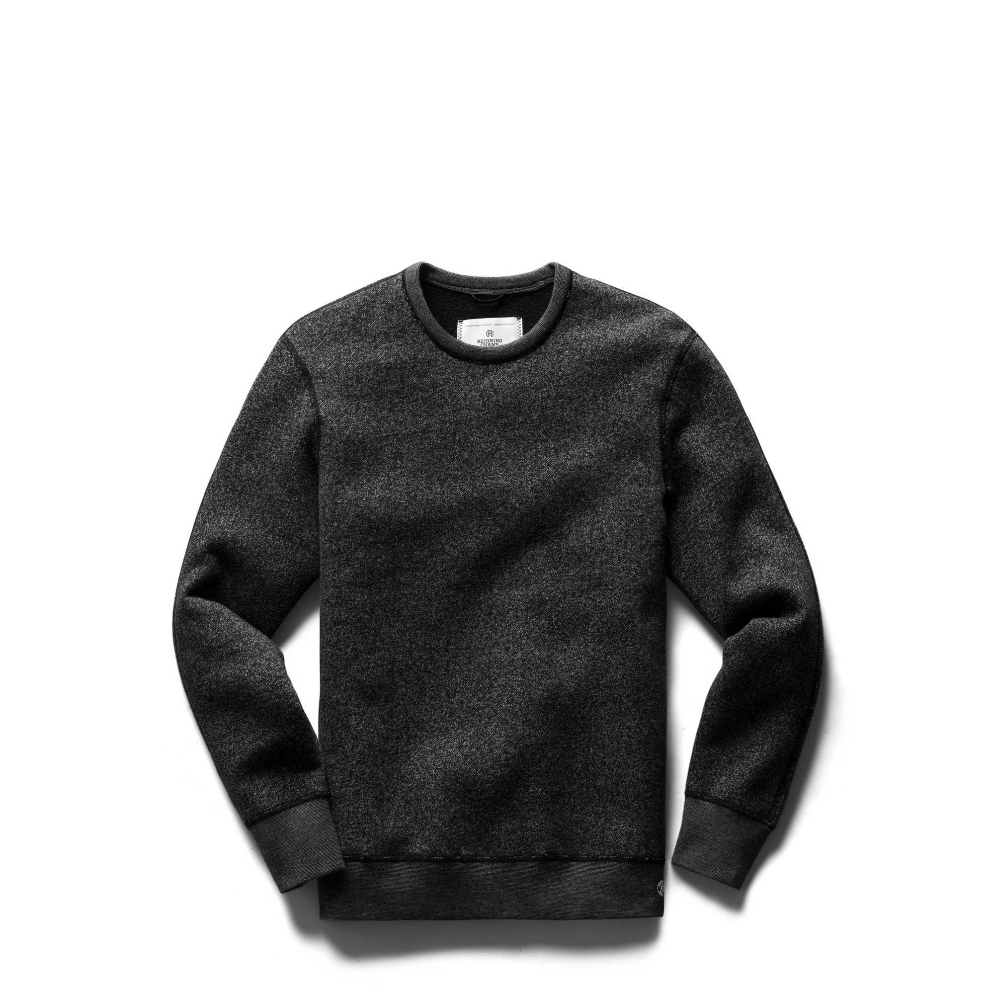 Reigning Champ Mens Knit Tiger Fleece Long Sleeve Crewneck — available at Norwood