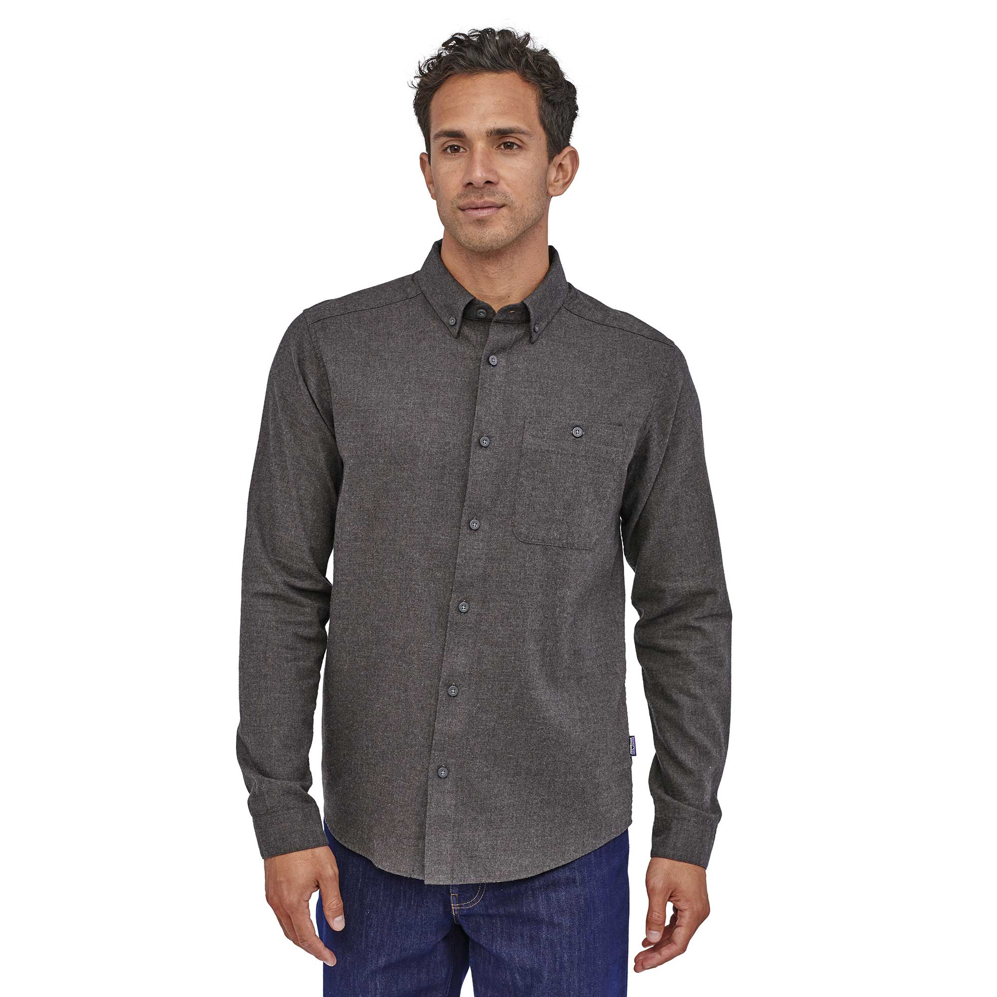 Patagonia Mens Long-sleeved Vjosa River Pima Cotton Shirt — available at Norwood