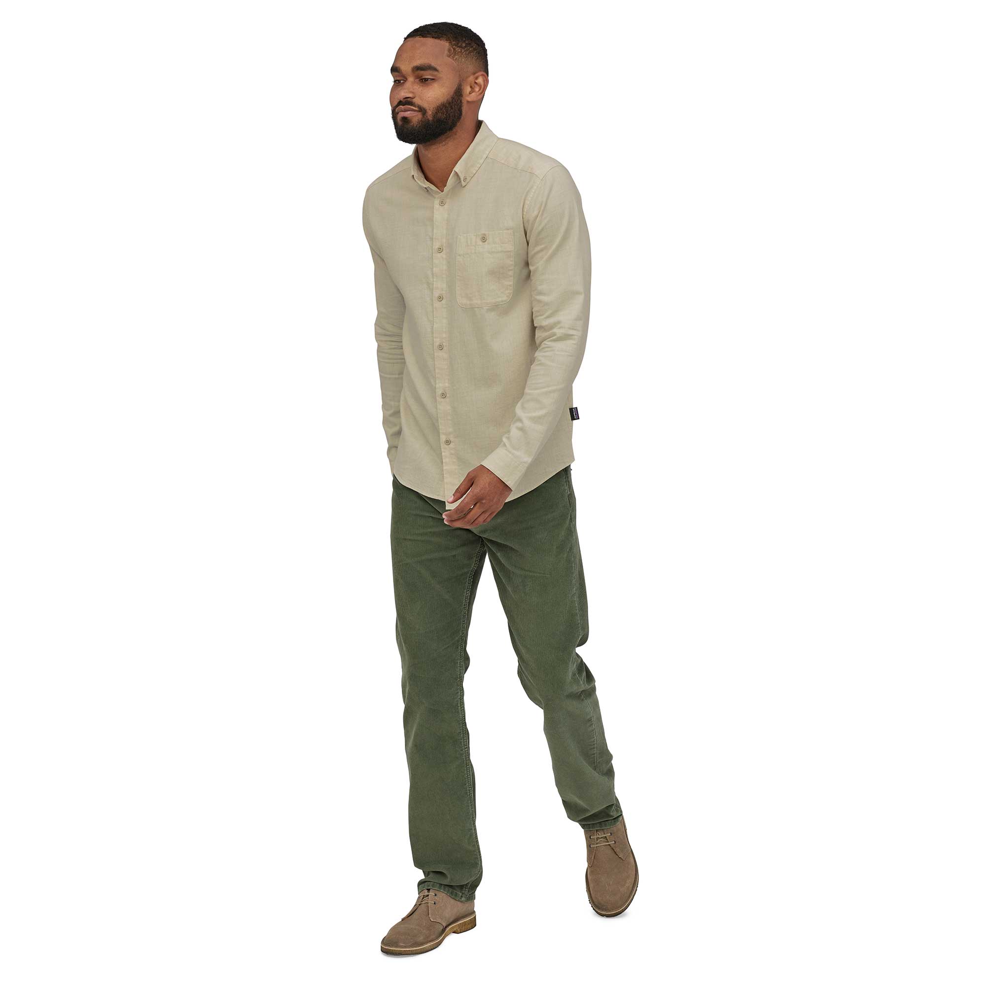 Patagonia Mens Long-sleeved Vjosa River Pima Cotton Shirt — available at Norwood