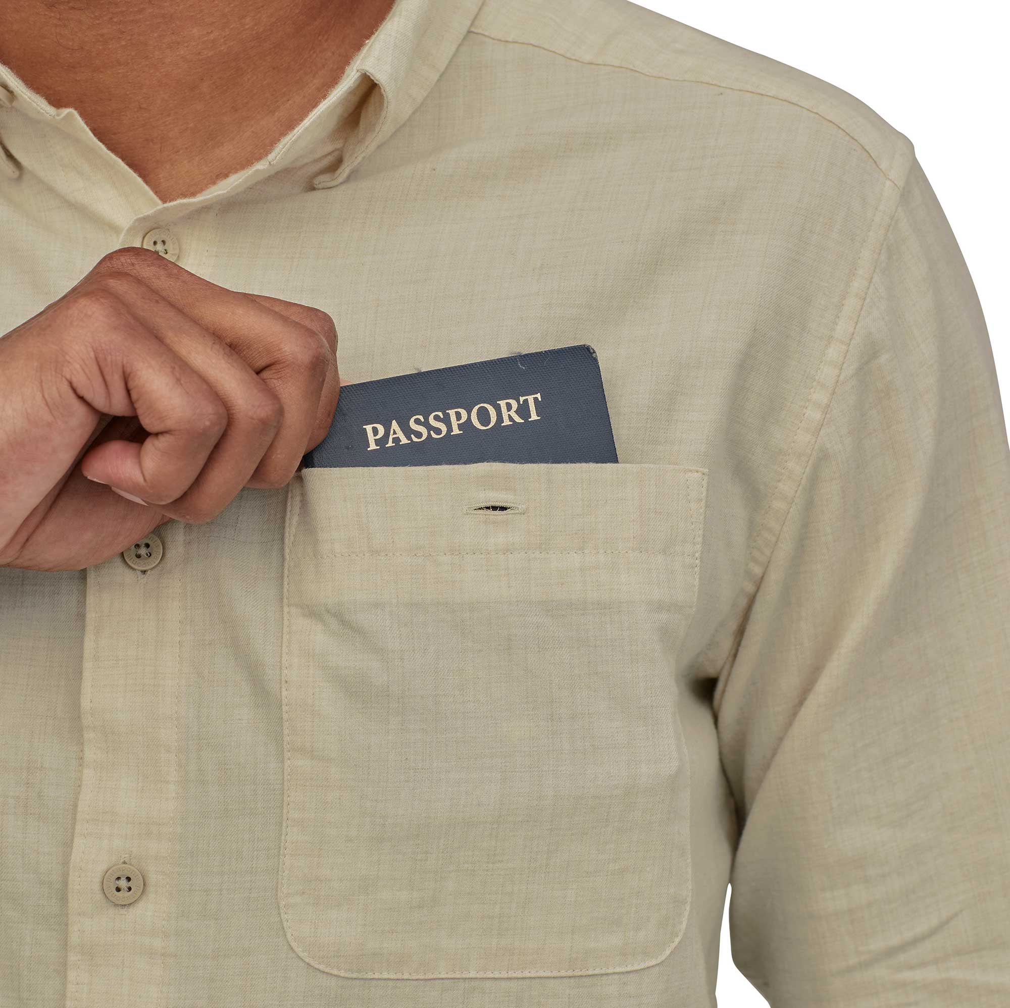 Patagonia Mens Long-sleeved Vjosa River Pima Cotton Shirt — available at Norwood