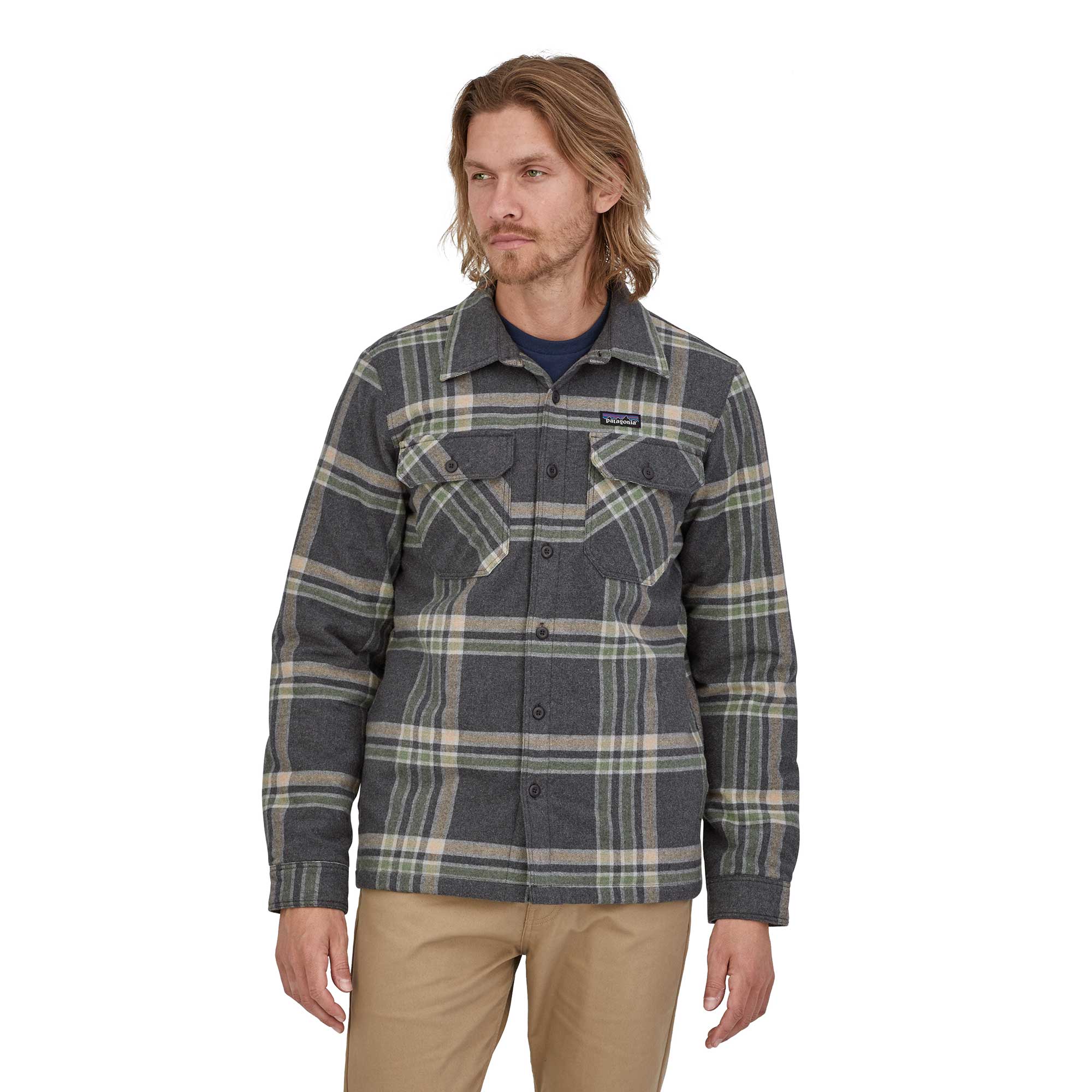 Patagonia Mens Insulated Organic Cotton Midweight Fjord Flannel Shirt — available at Norwood