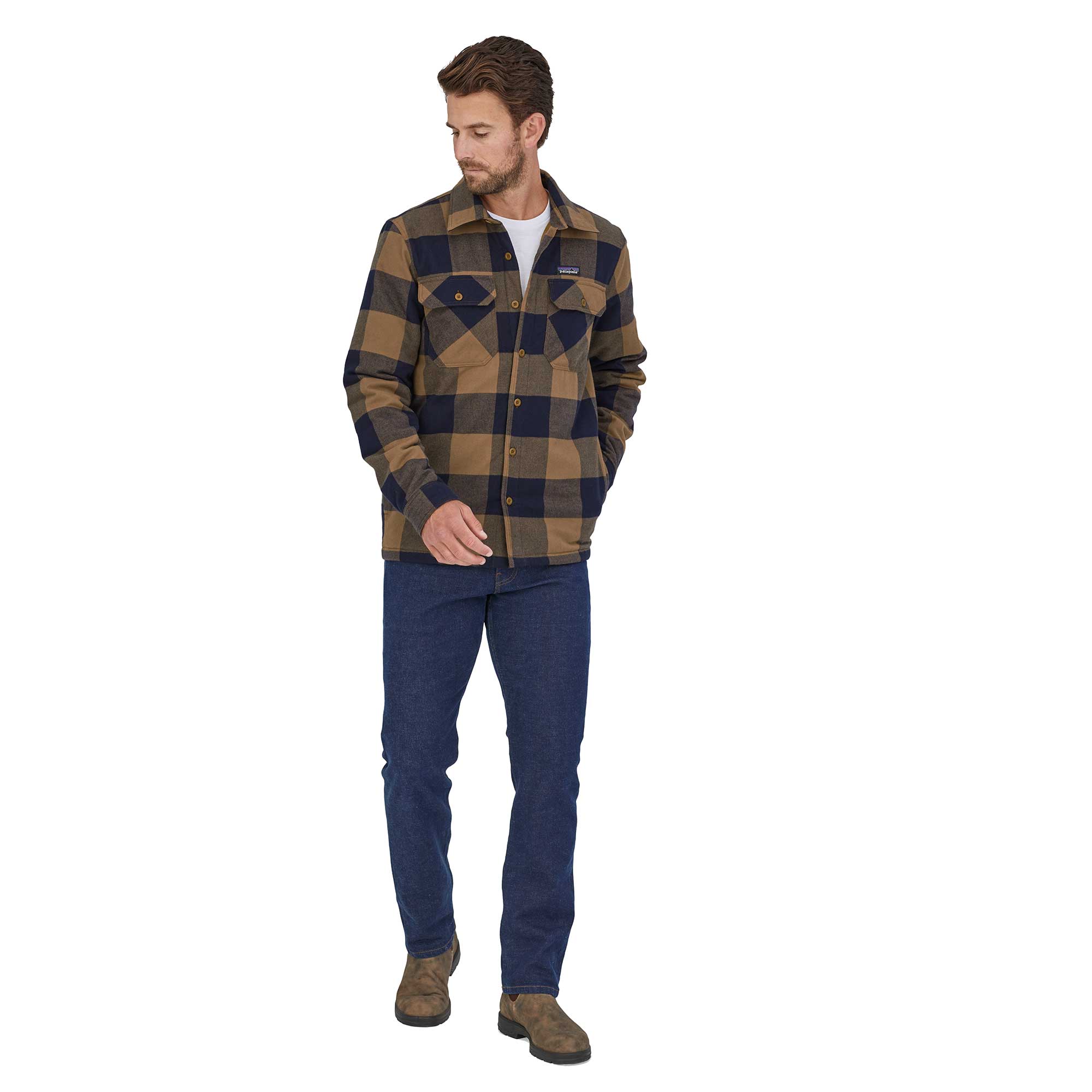 Patagonia Mens Insulated Organic Cotton Midweight Fjord Flannel Shirt — available at Norwood