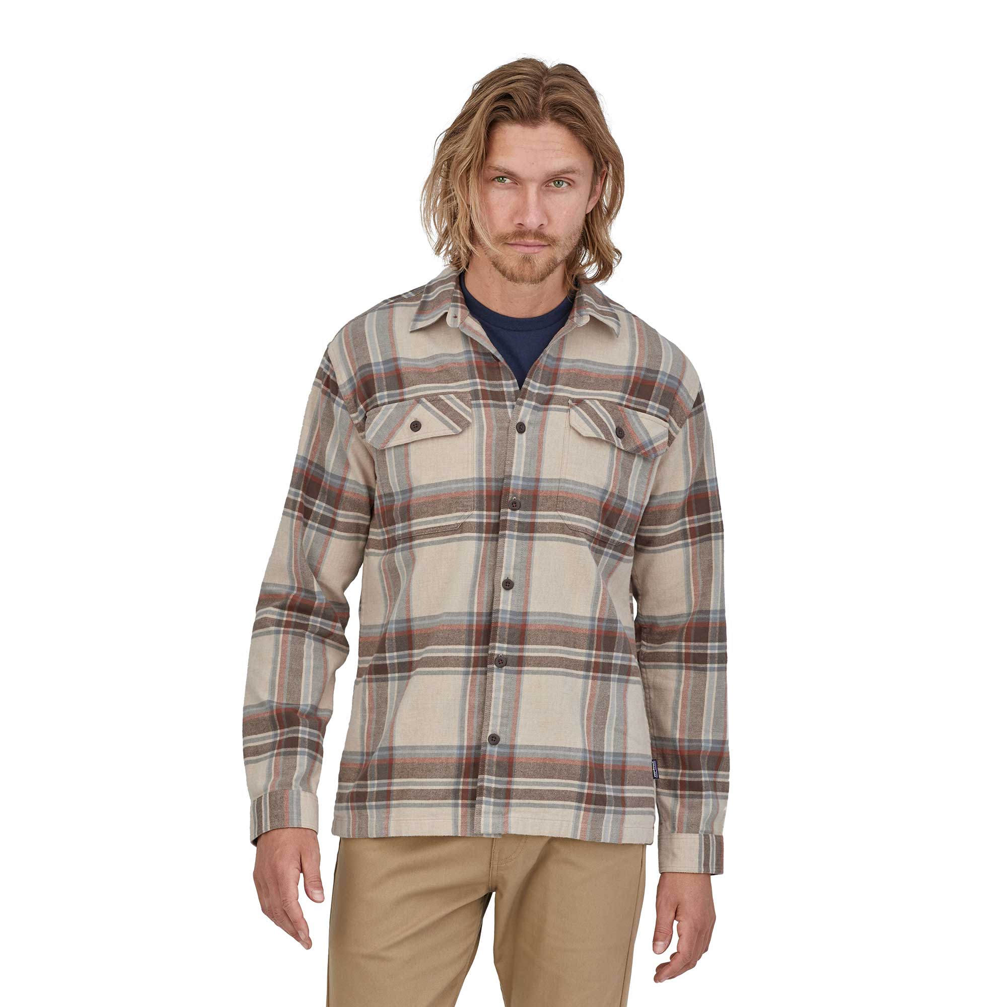 Patagonia Mens Long-sleeved Organic Cotton Midweight Fjord Flannel Shirt — available at Norwood