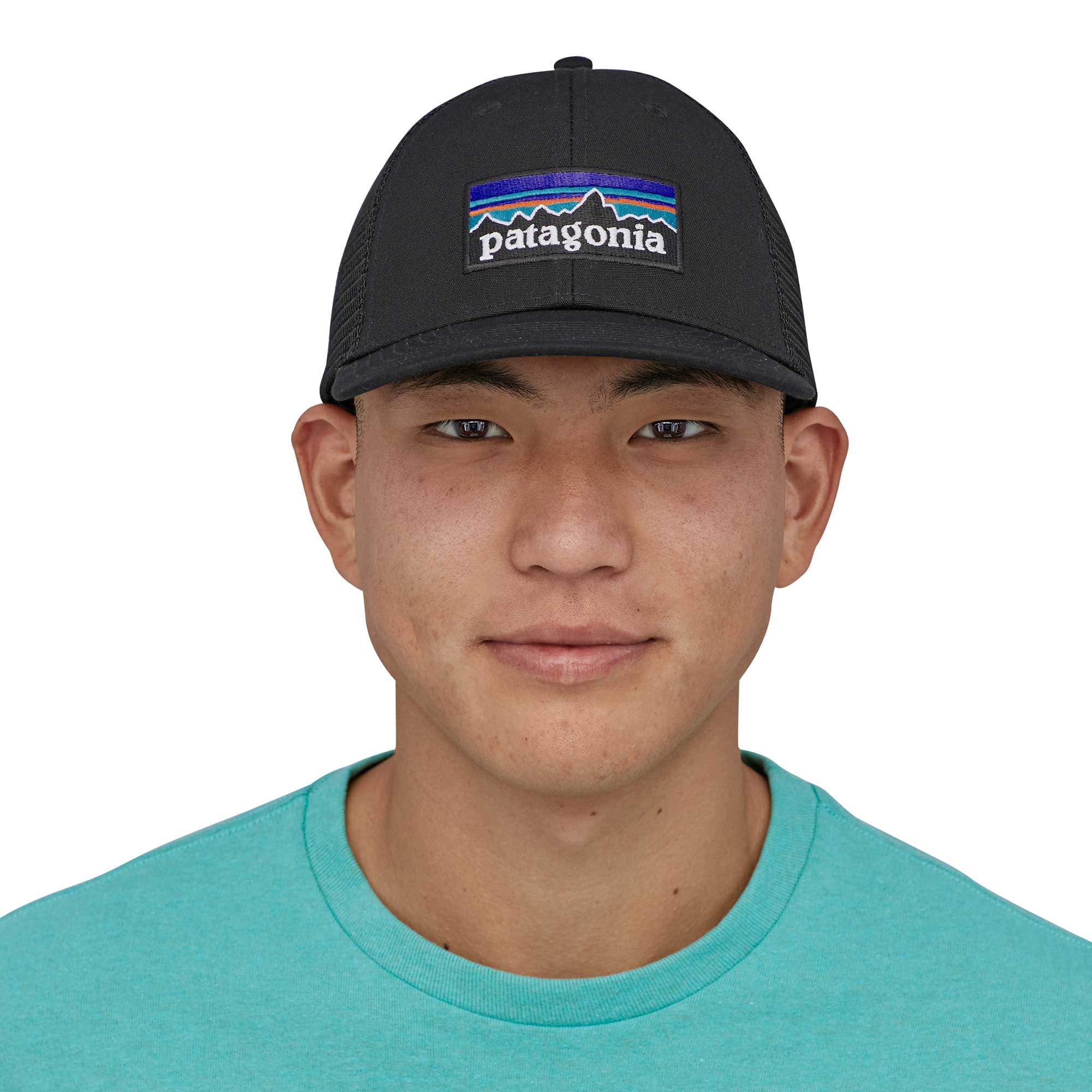 Patagonia P-6 Logo Lopro Trucker Hat, Black — available at Norwood