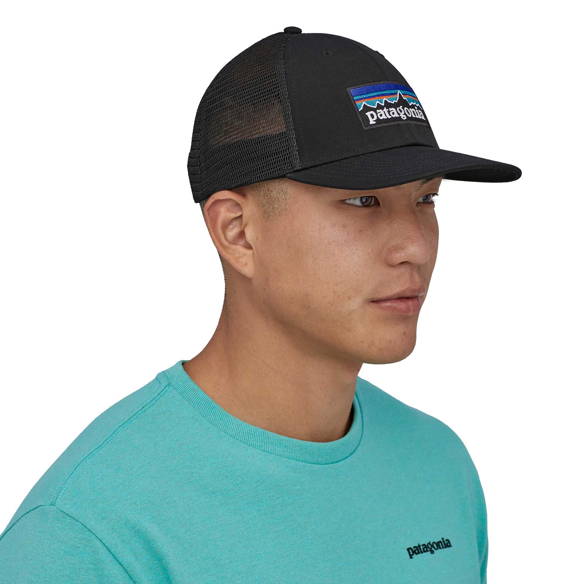 Patagonia P-6 Logo Lopro Trucker Hat, Black — available at Norwood