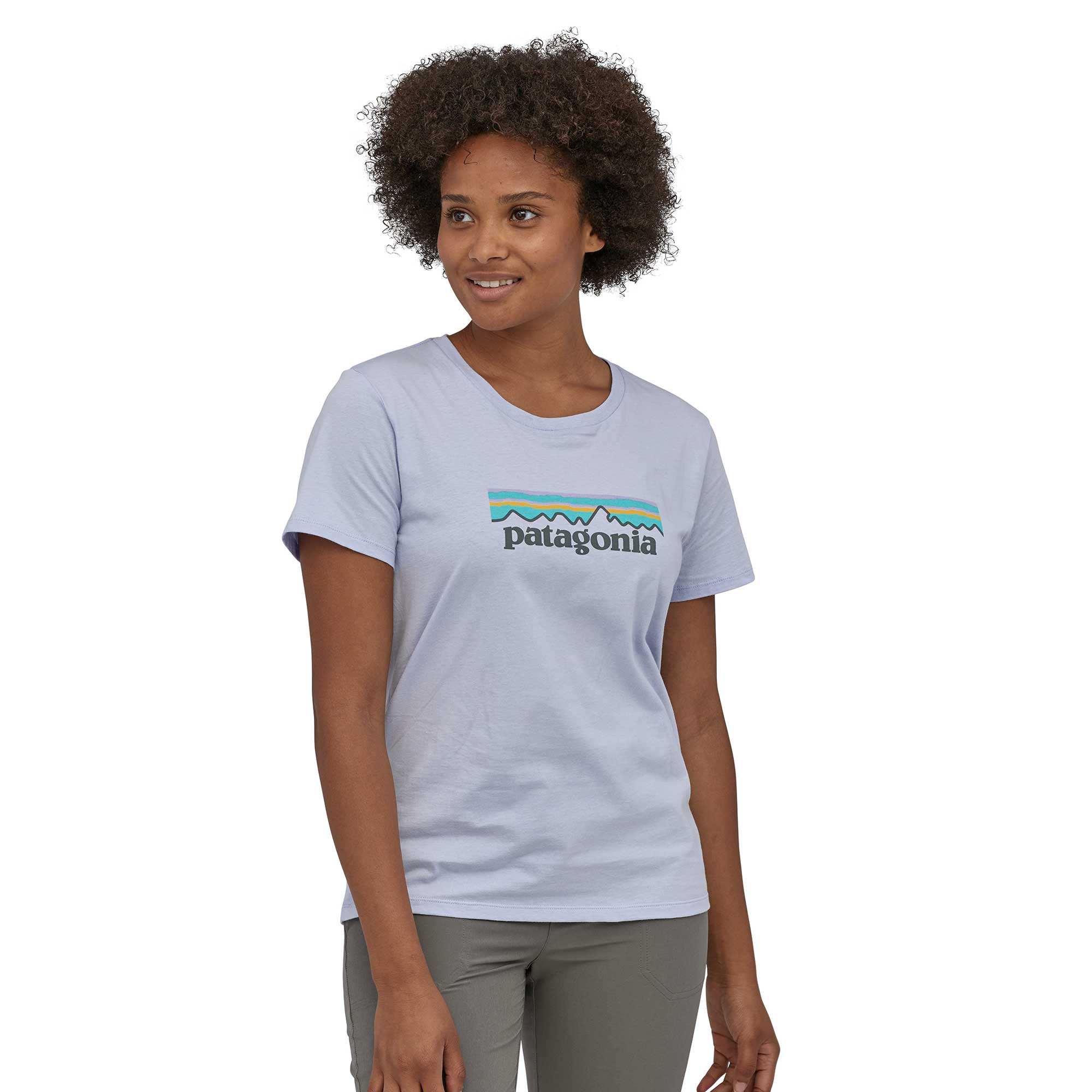 Patagonia Womens Pastel P-6 Logo Organic Crew T-shirt — available at Norwood
