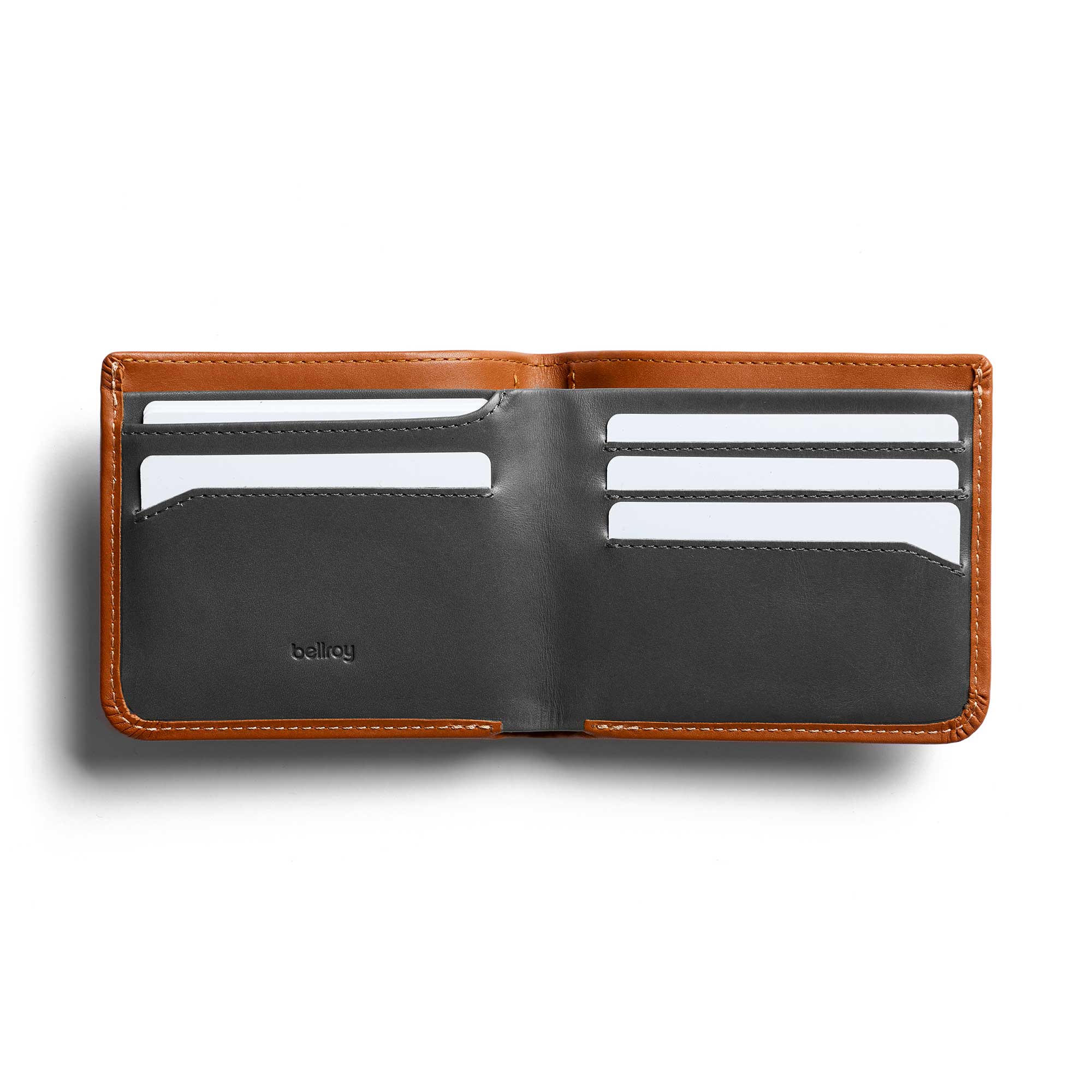 Bellroy Hide & Seek Hi Wallet, Caramel — available at Norwood