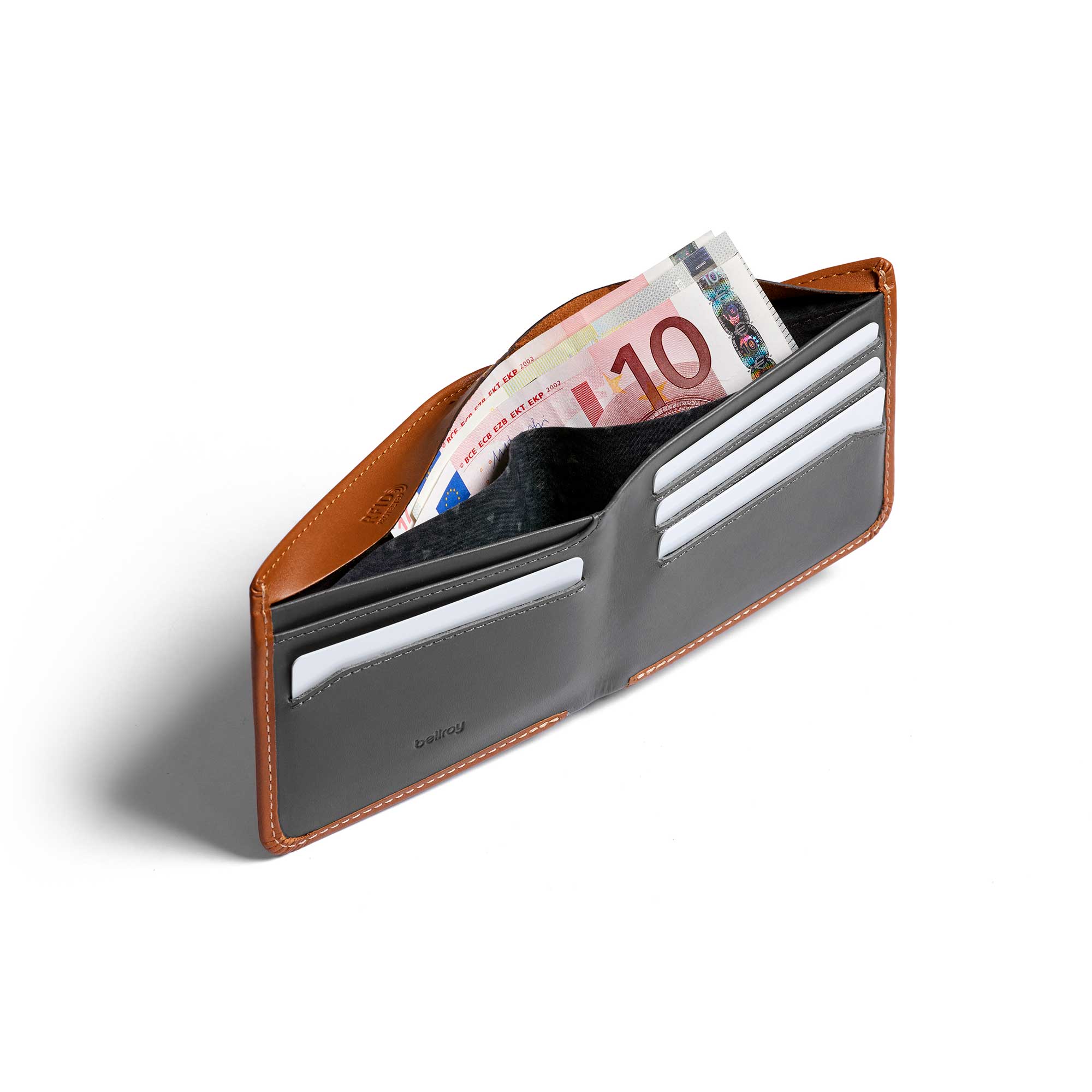 Bellroy Hide & Seek Hi Wallet, Caramel — available at Norwood
