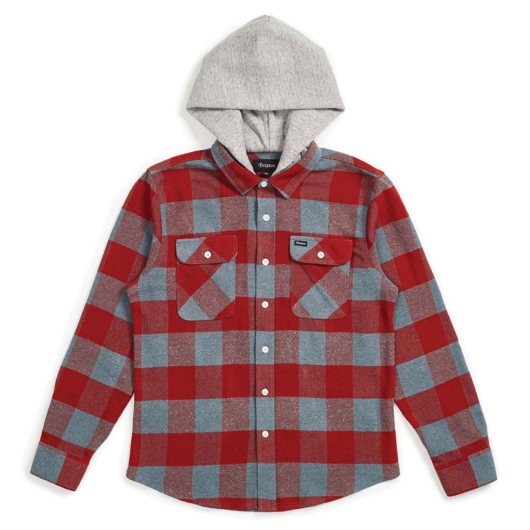 Brixton Bowery Hood L/S Flannel — available at Norwood