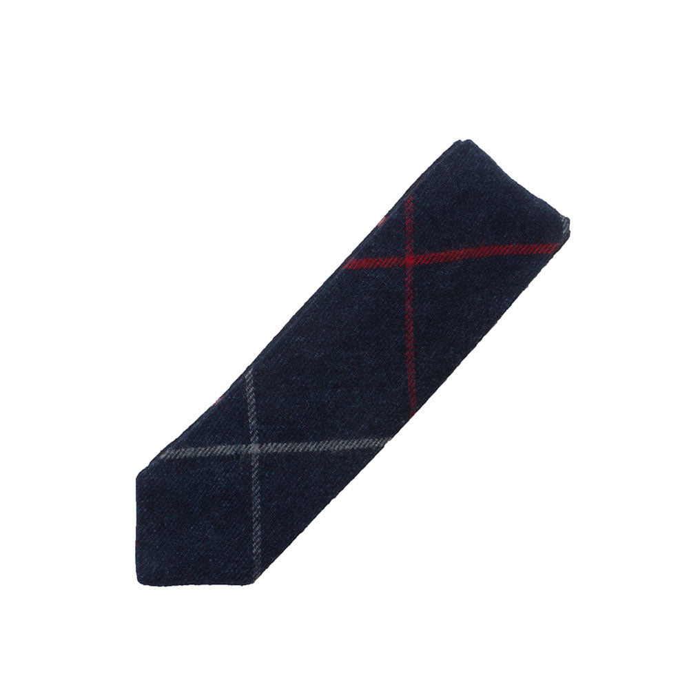 The Hill-side Brushed Indigo Flannel Bow Tie, Narrow Check — available at Norwood