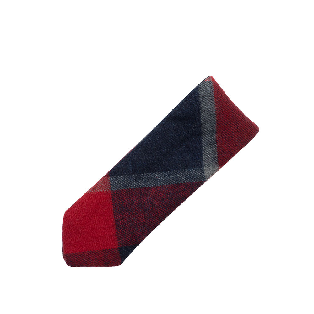 The Hill-side Brushed Indigo Flannel Bow Tie, Wide Check — available at Norwood