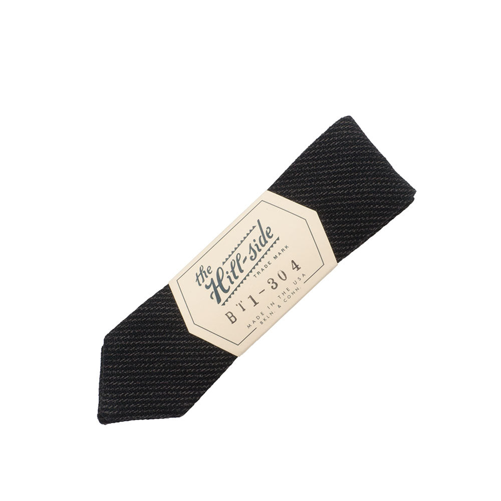 The Hill-side Covert Hickory Stripe Twill Bow Tie, Black — available at Norwood