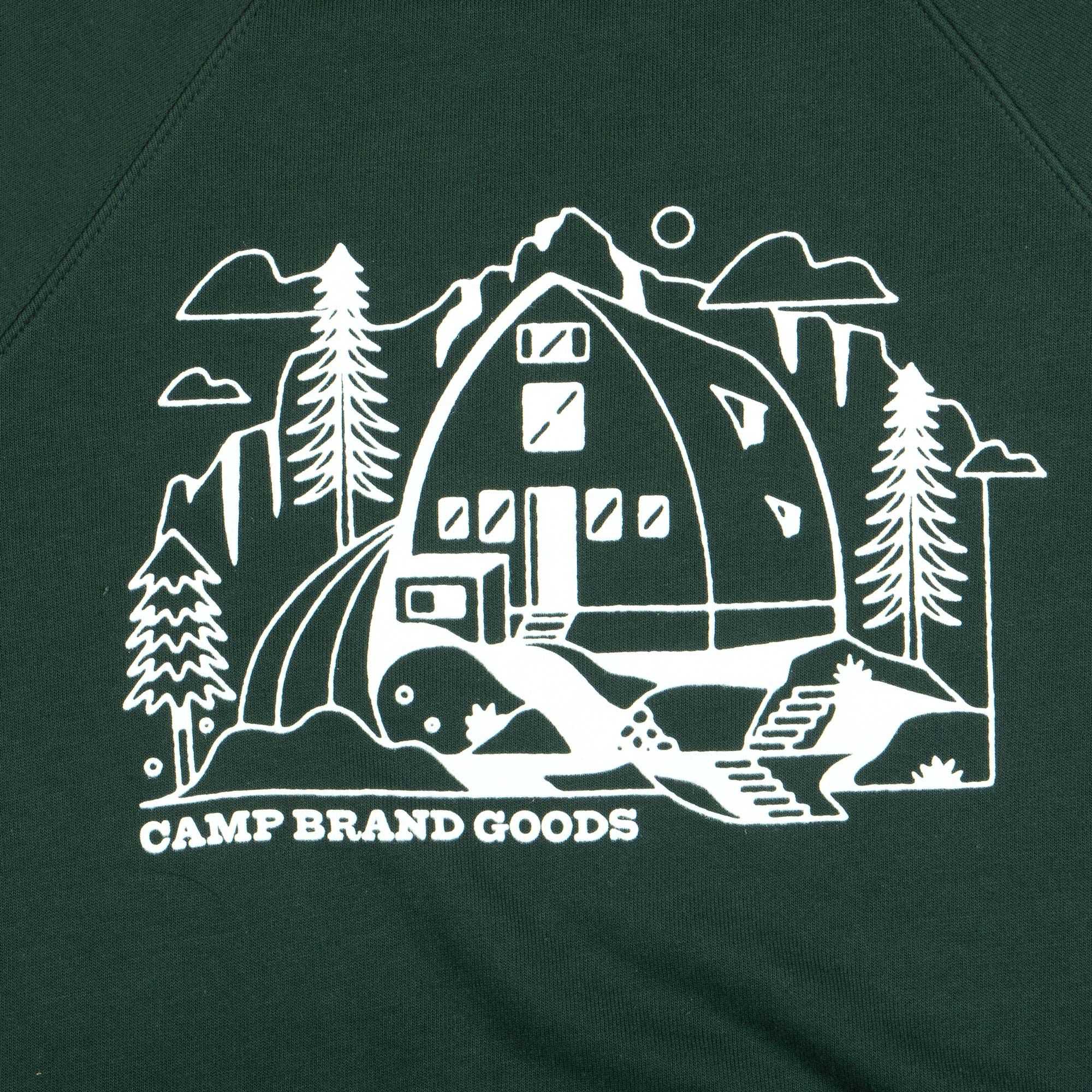 Camp Brand Goods Kain Cabin crewneck sweatshirt — available at Norwood